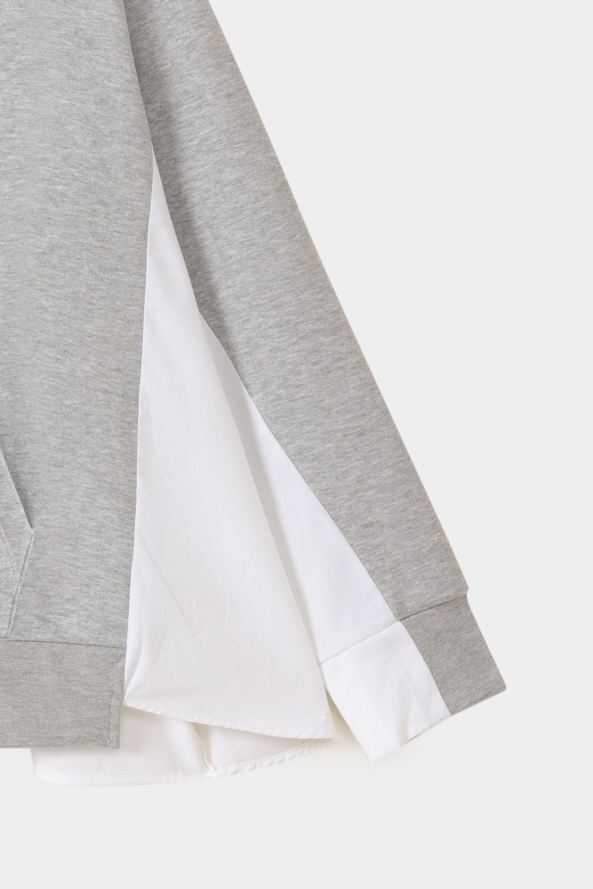 Hoodie With Woven Fabric