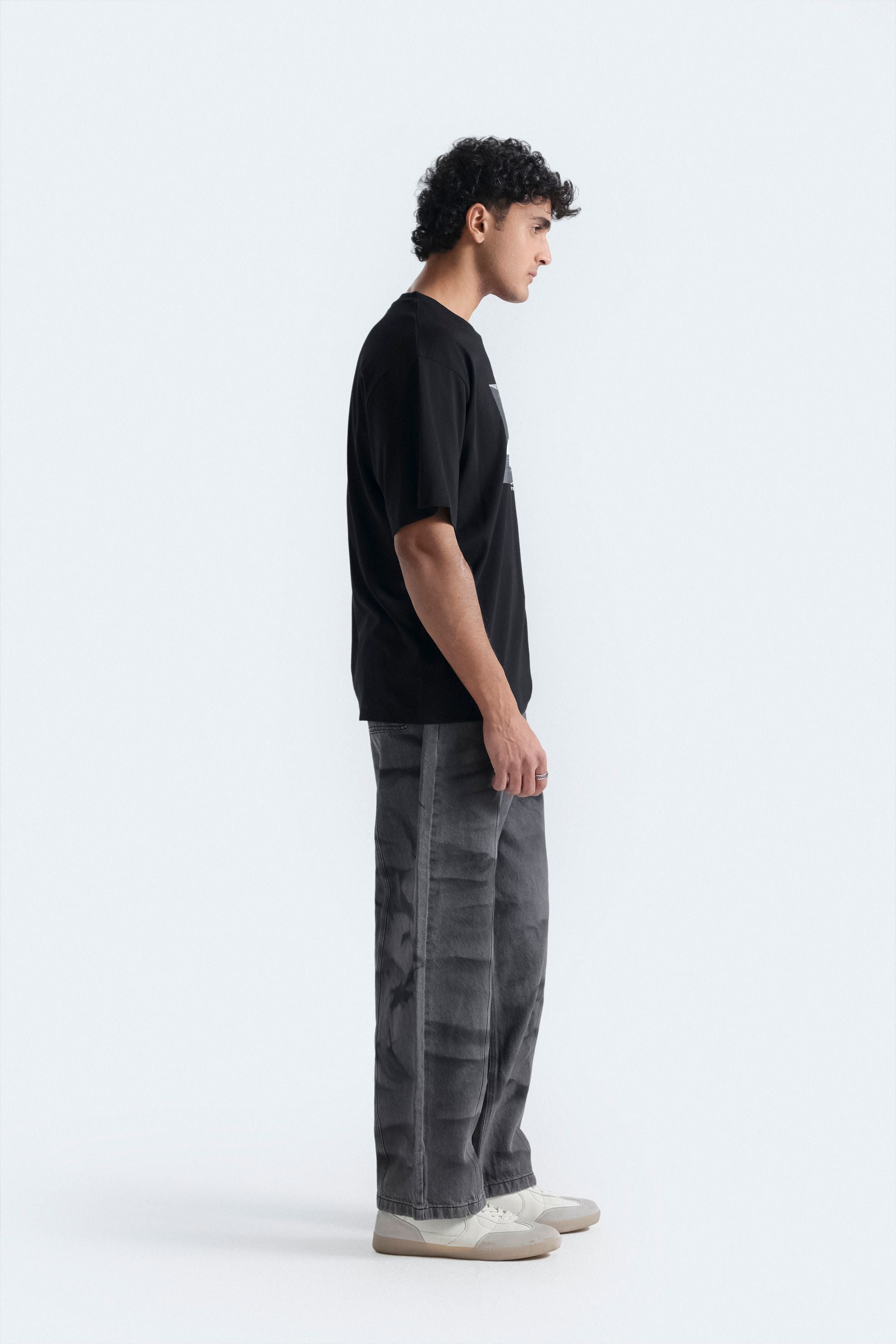 Baggy Jeans With Laser Print