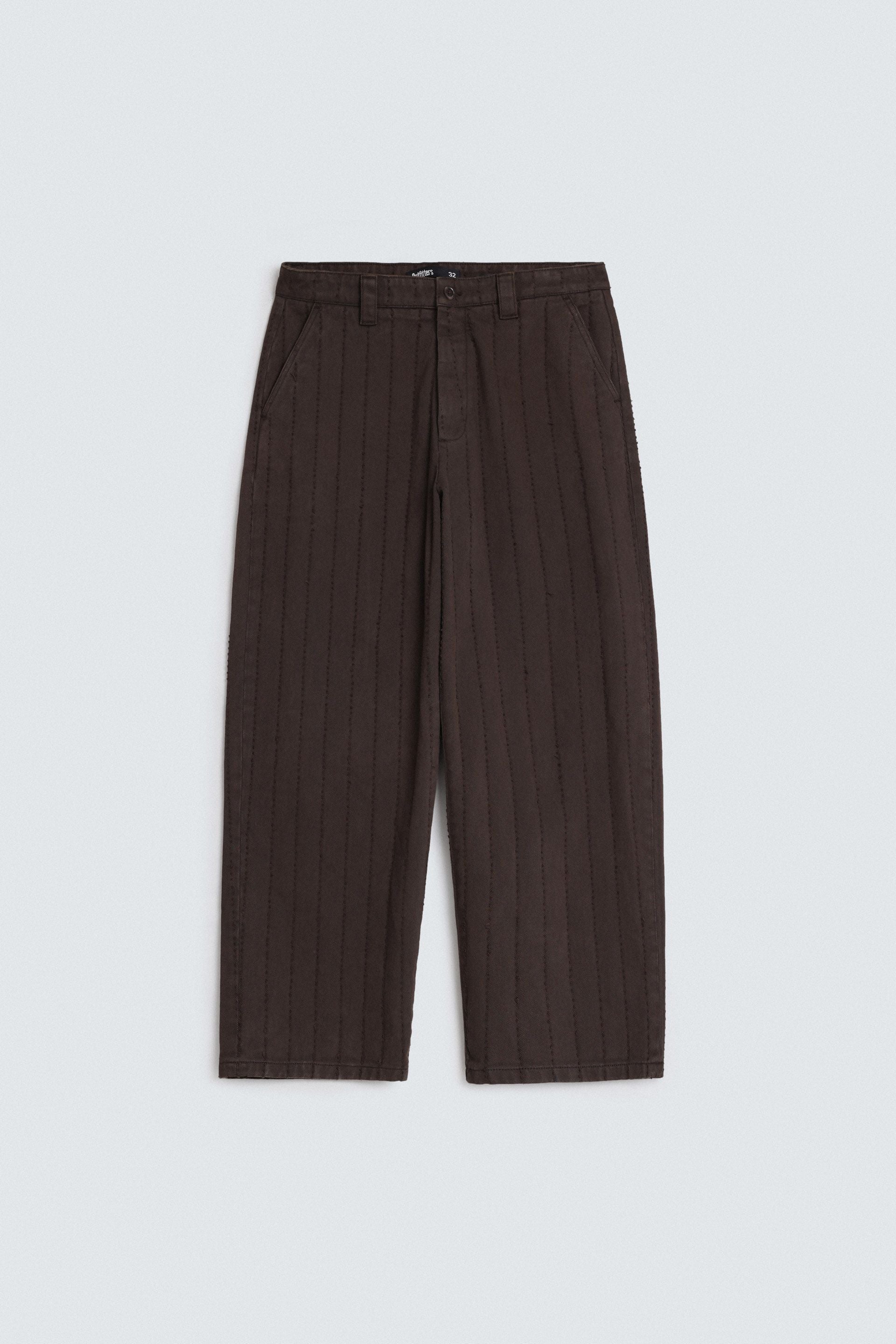 Textured Baggy Fit Pants