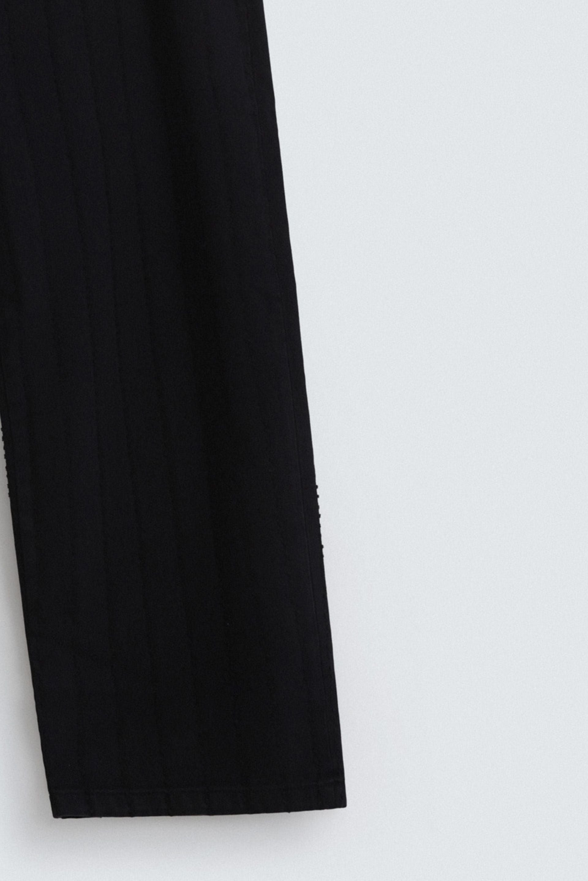 Textured Baggy Fit Pants