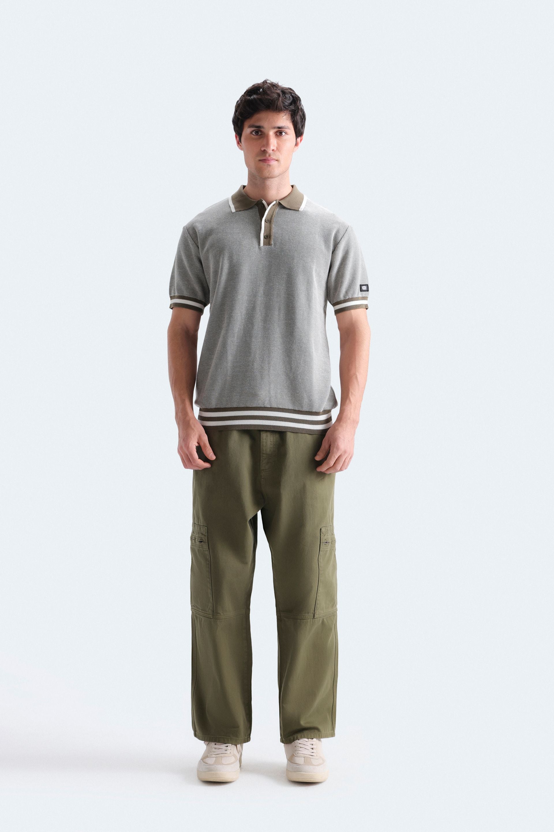 Polo Shirt With Label Patch