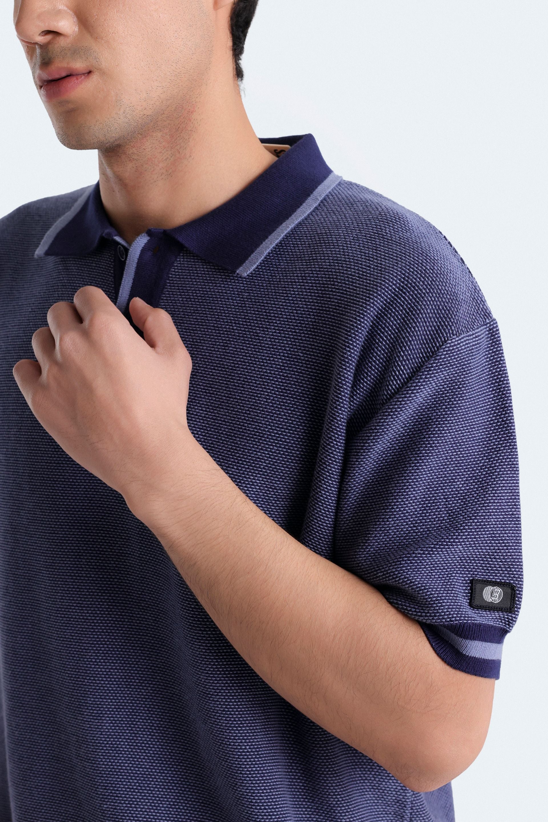 Polo Shirt With Label Patch