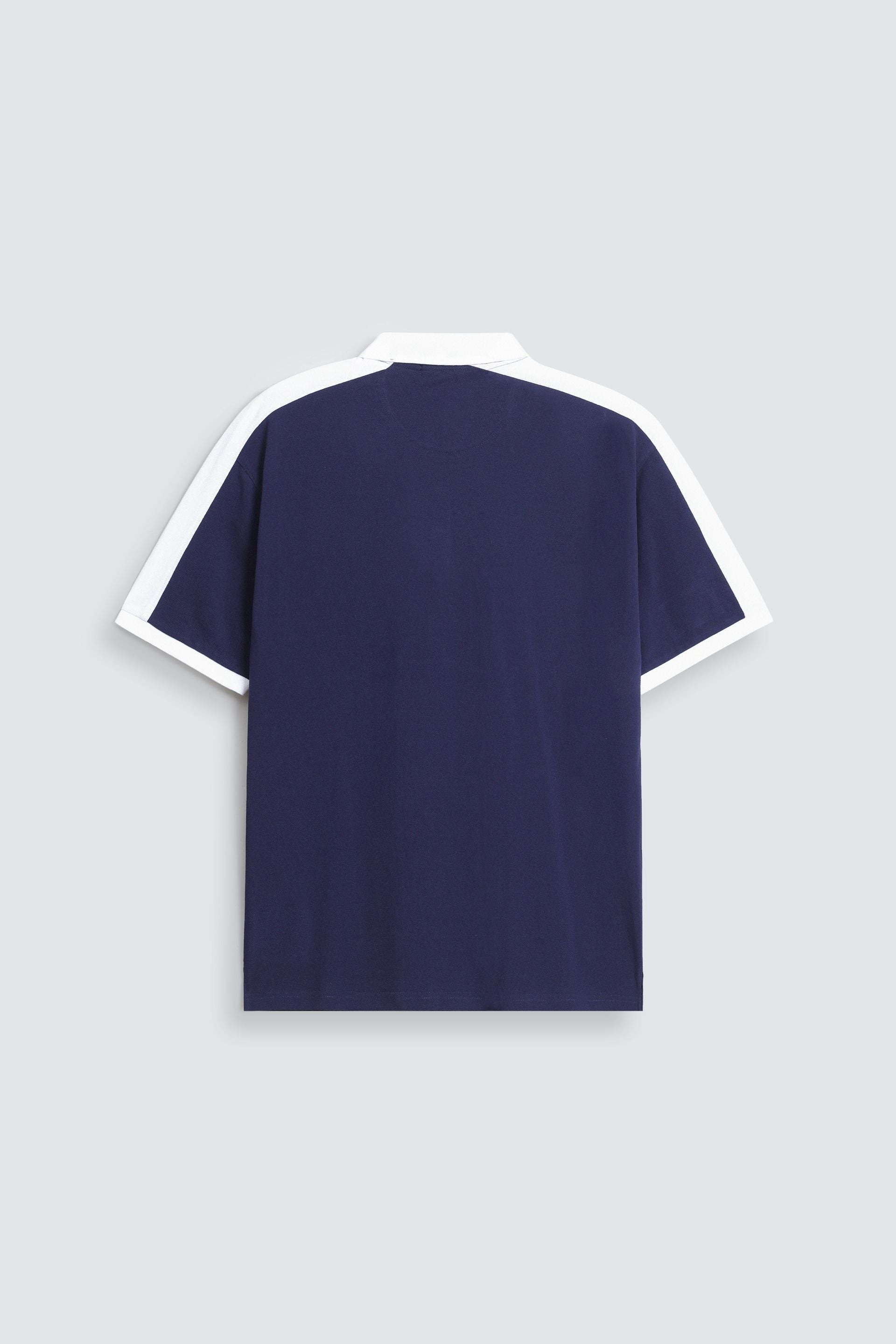 Slogan Print Polo Shirt With Label Patch