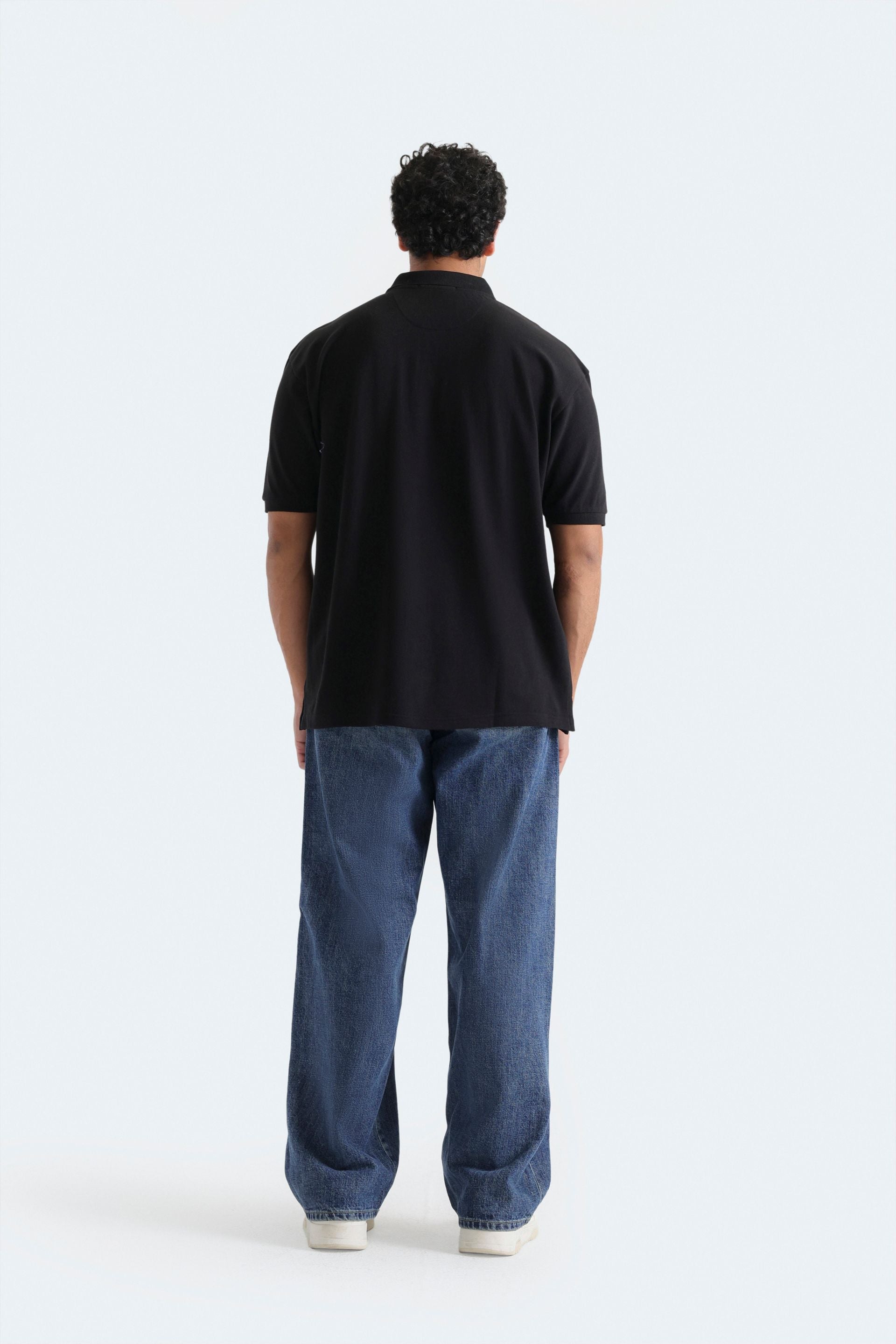 Slogan Print Polo Shirt