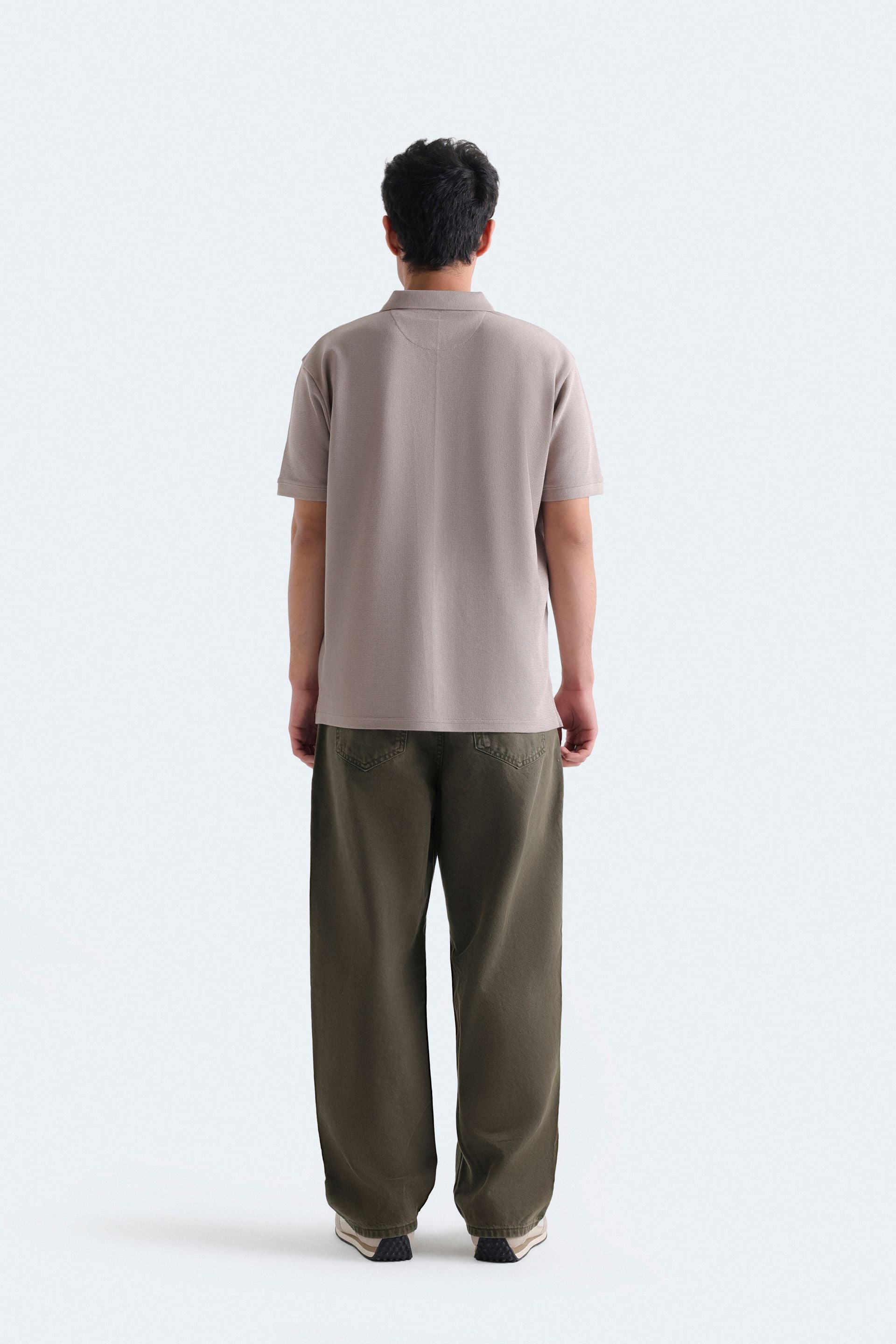 Quarter Zip-Up Polo Shirt