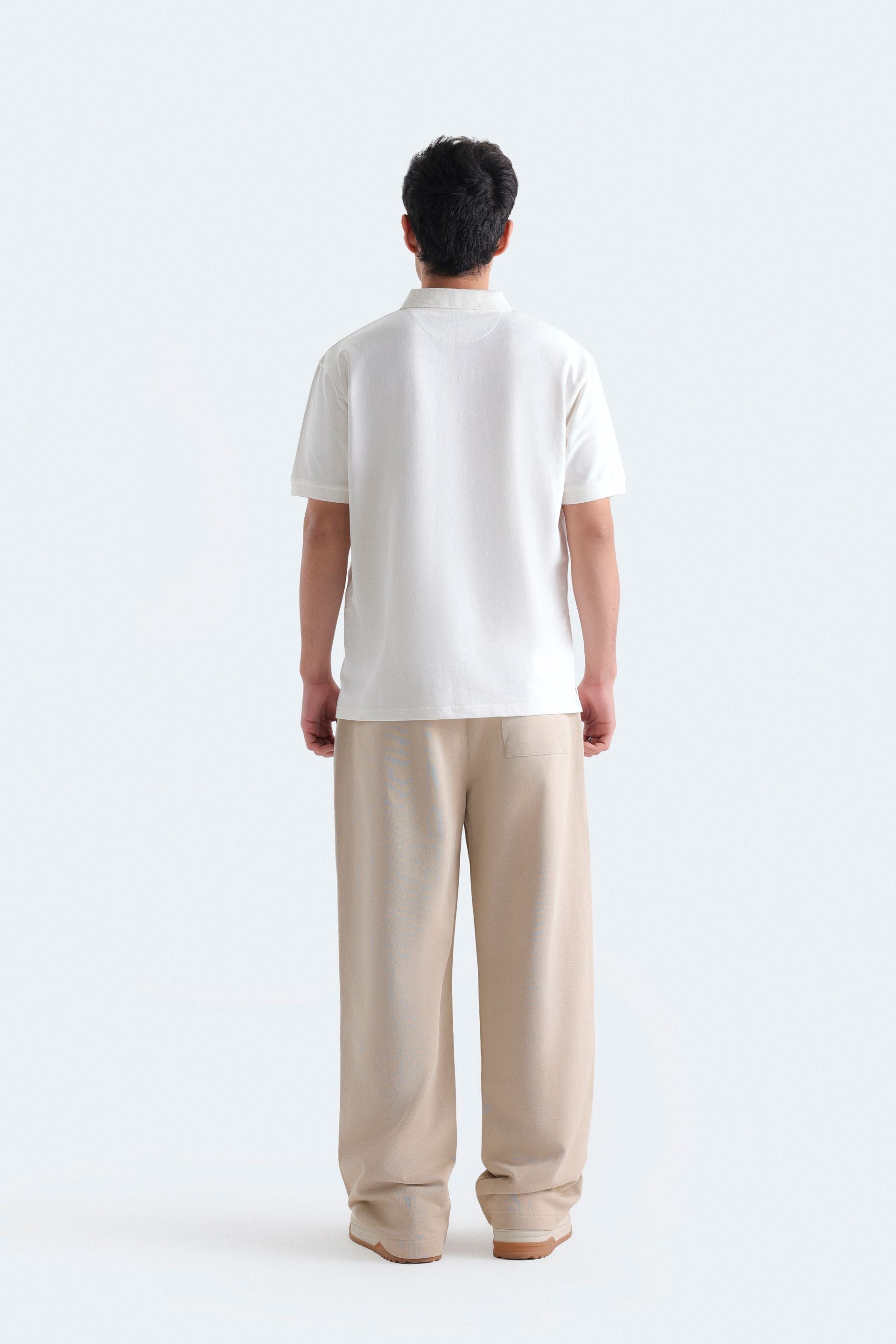 Embroidered Slogan Print Polo Shirt