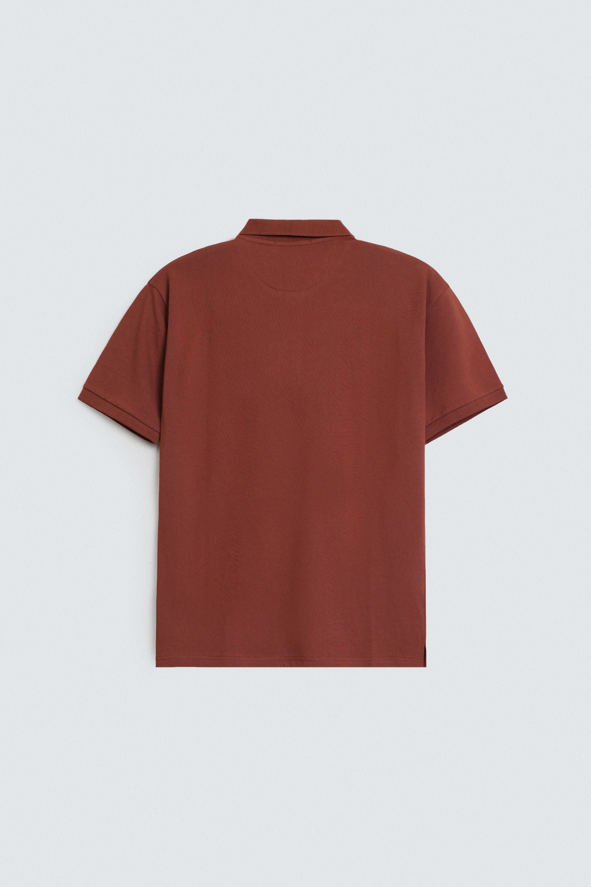 Embroidered Slogan Print Polo Shirt