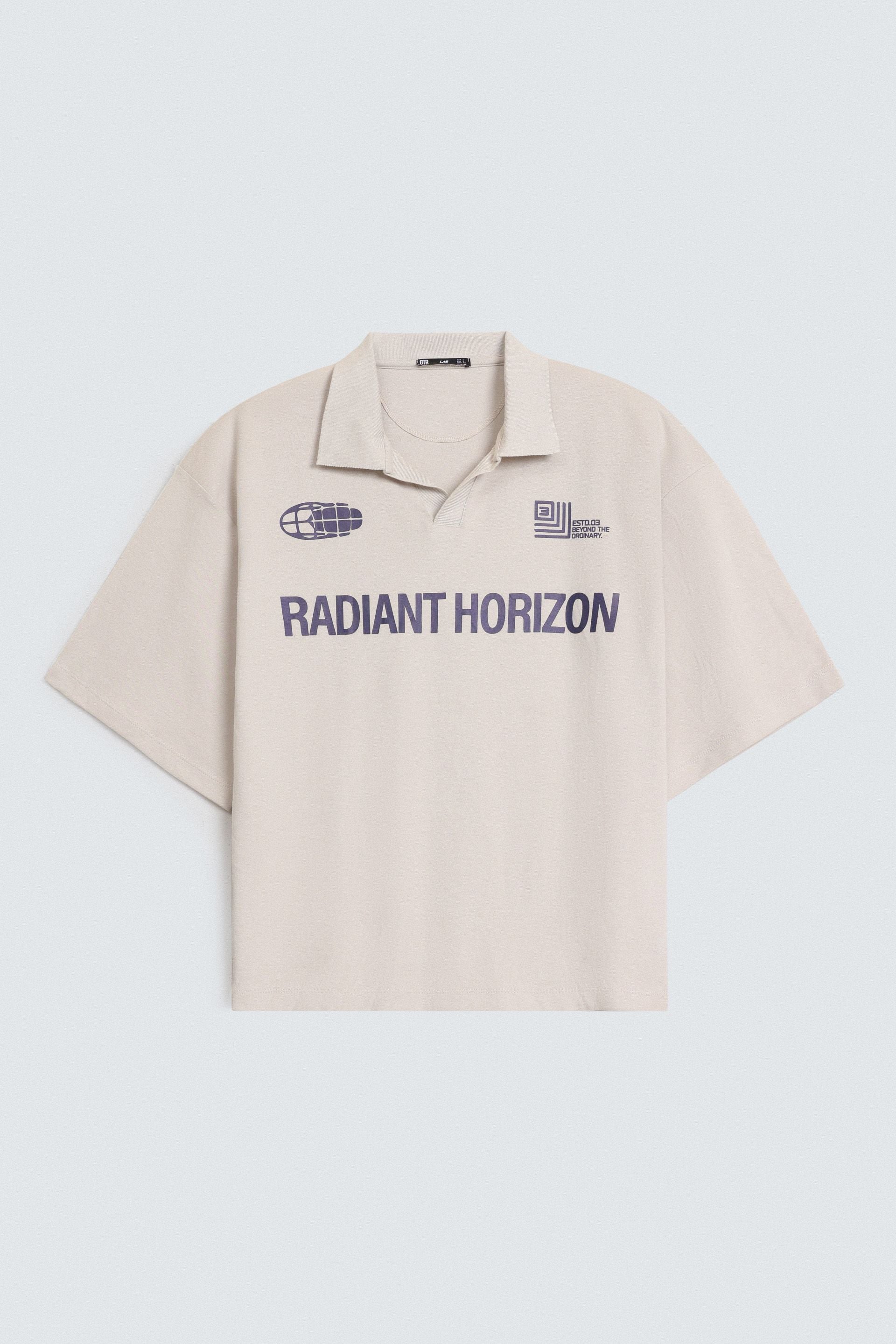 Slogan Print Polo Shirt