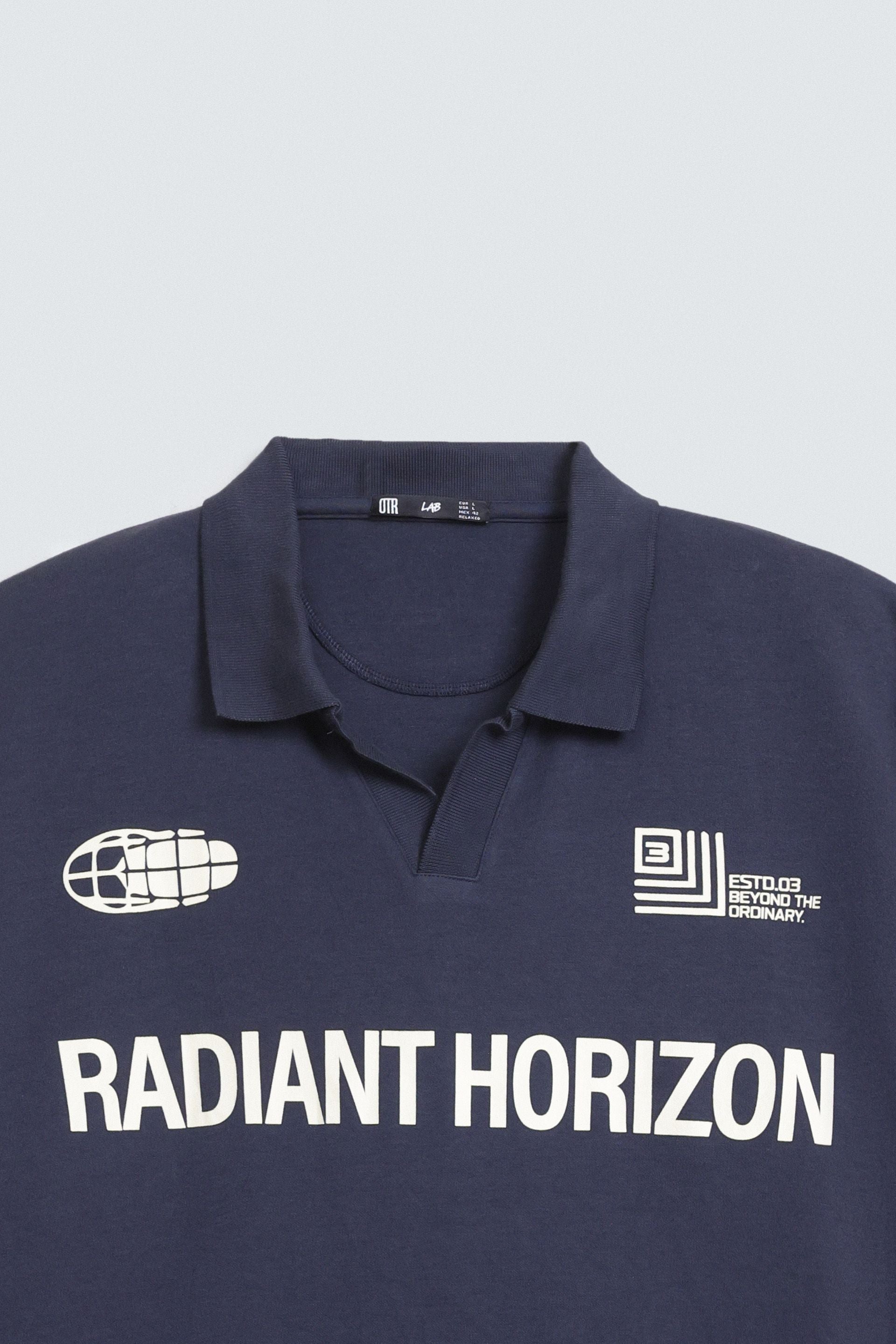 Slogan Print Polo Shirt