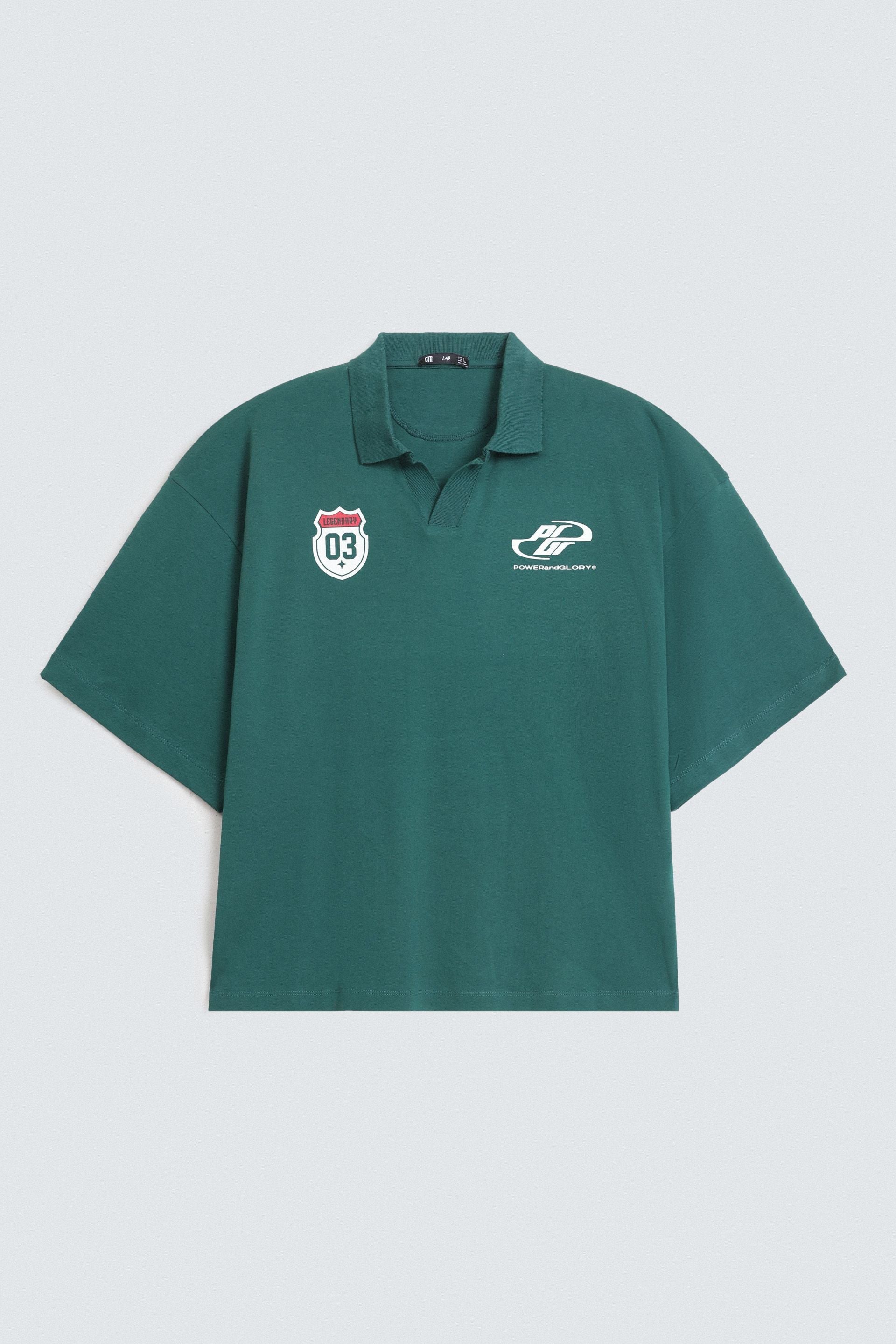 Slogan Print Polo Shirt