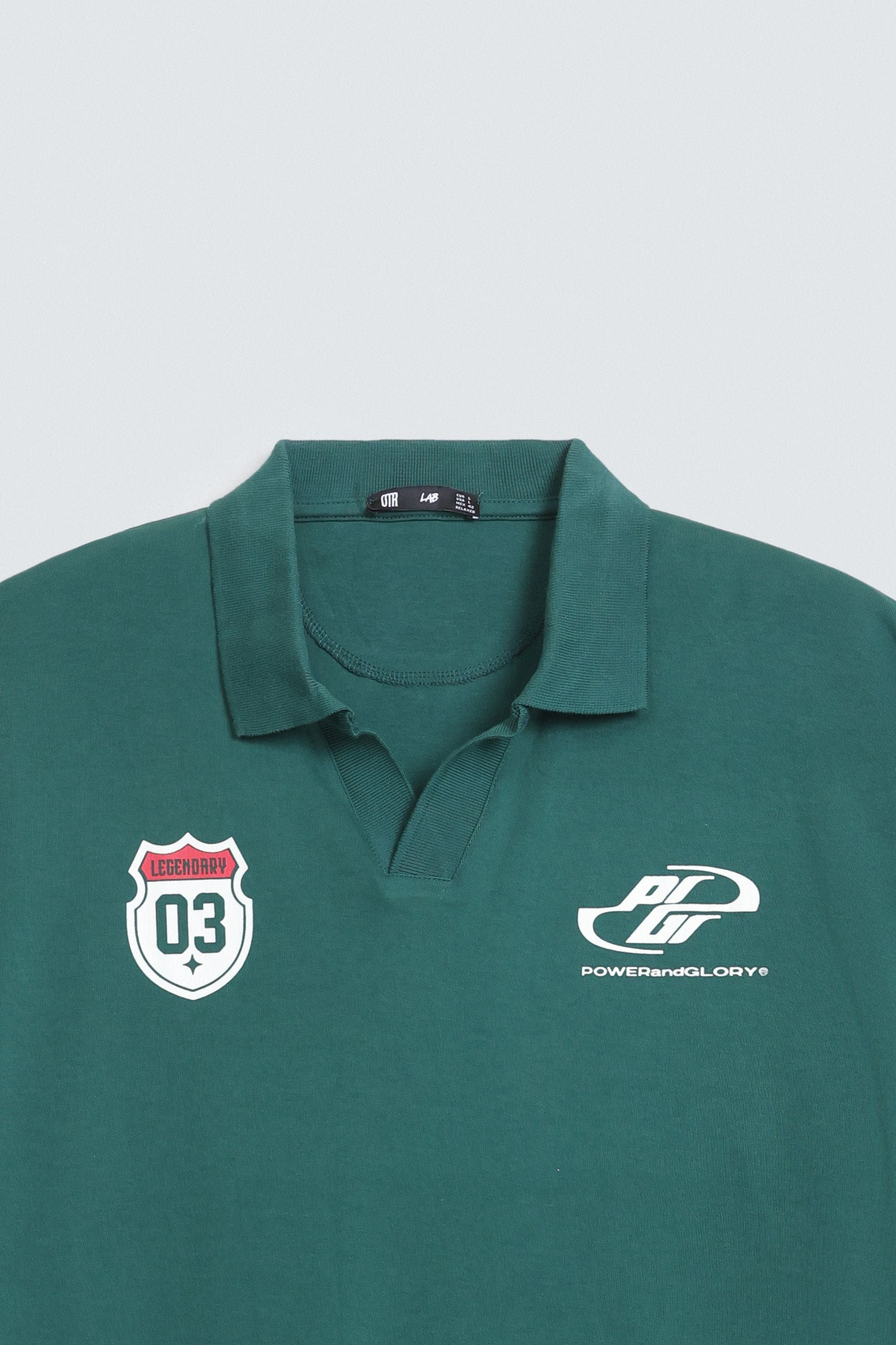 Slogan Print Polo Shirt