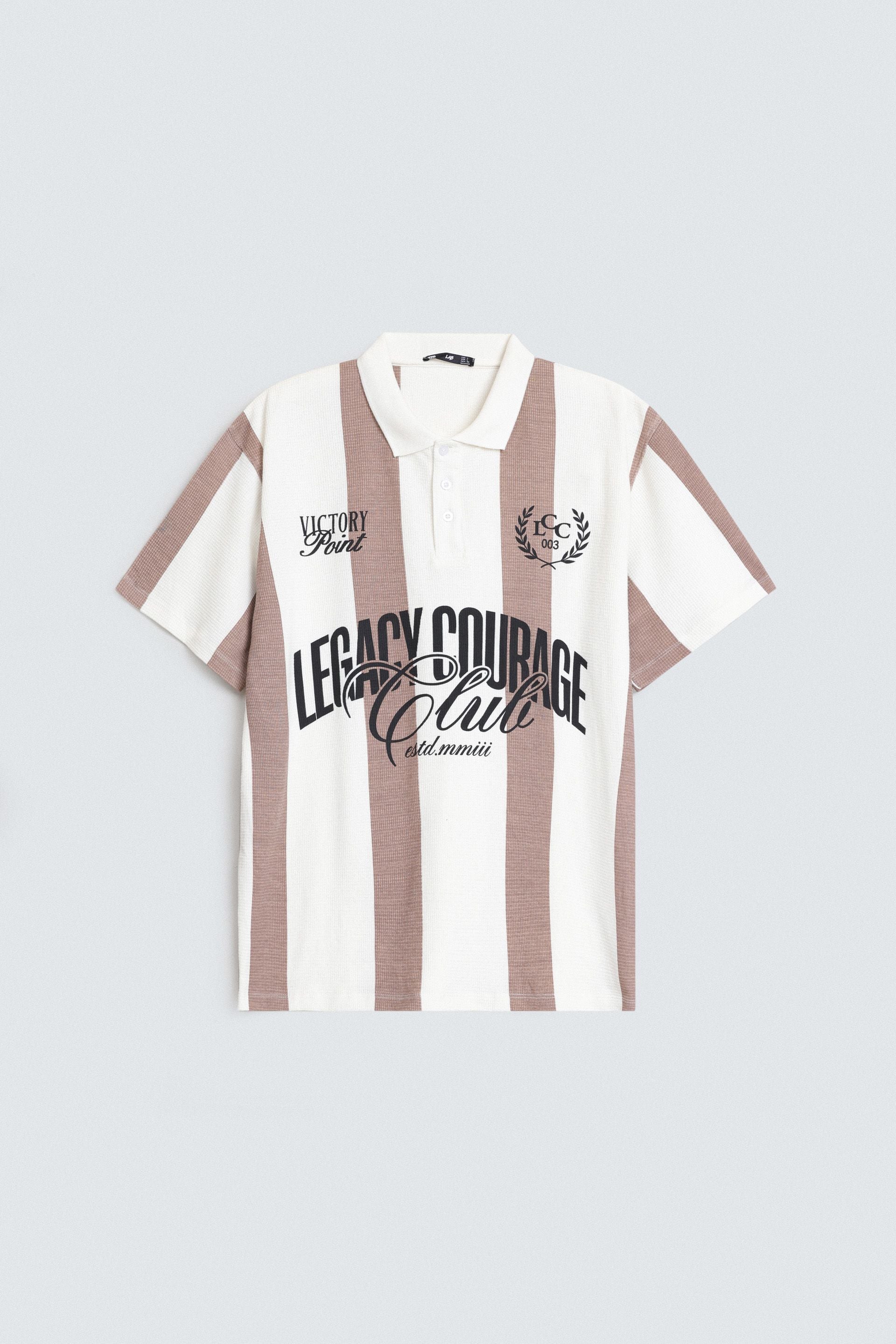 Varsity Striped Polo Shirt