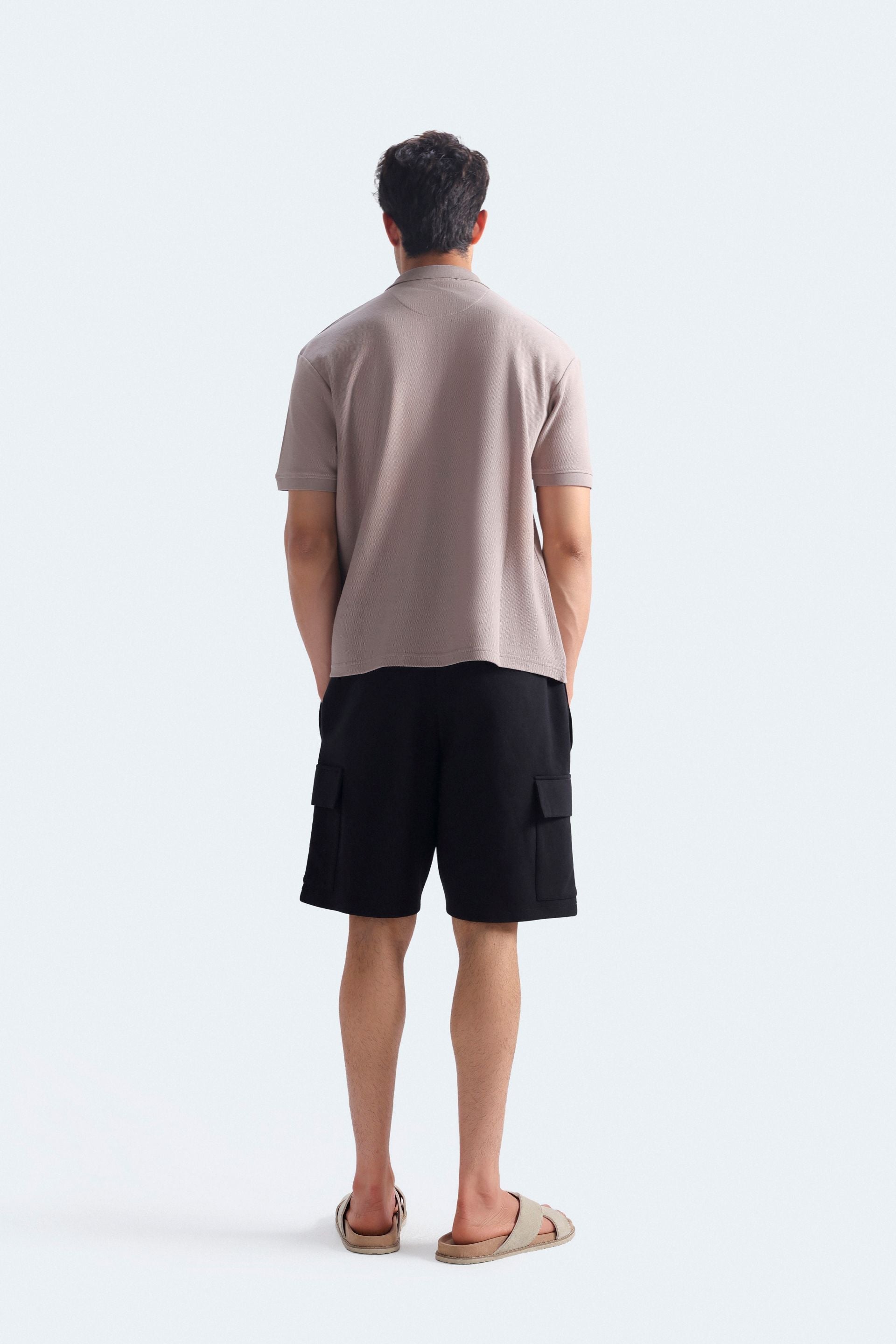 Quarter Zip-Up Polo Shirt