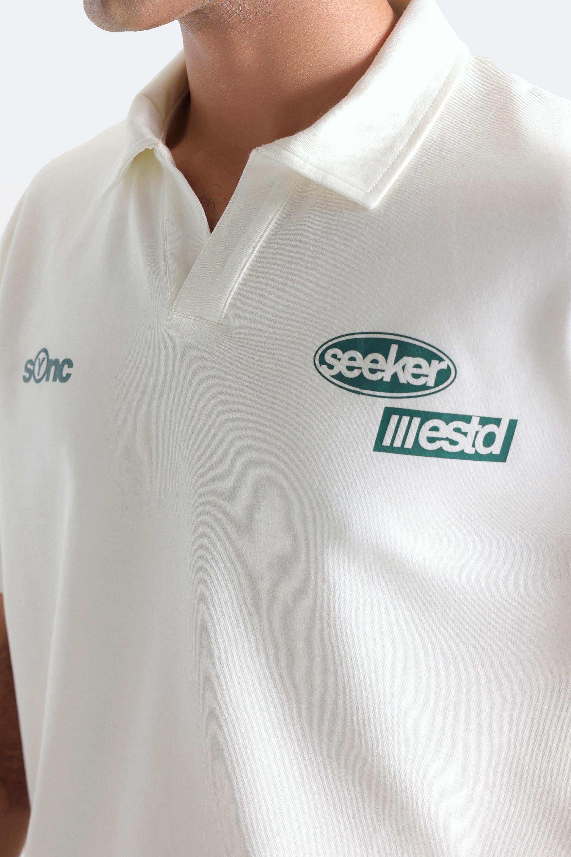Slogan Print Polo Shirt