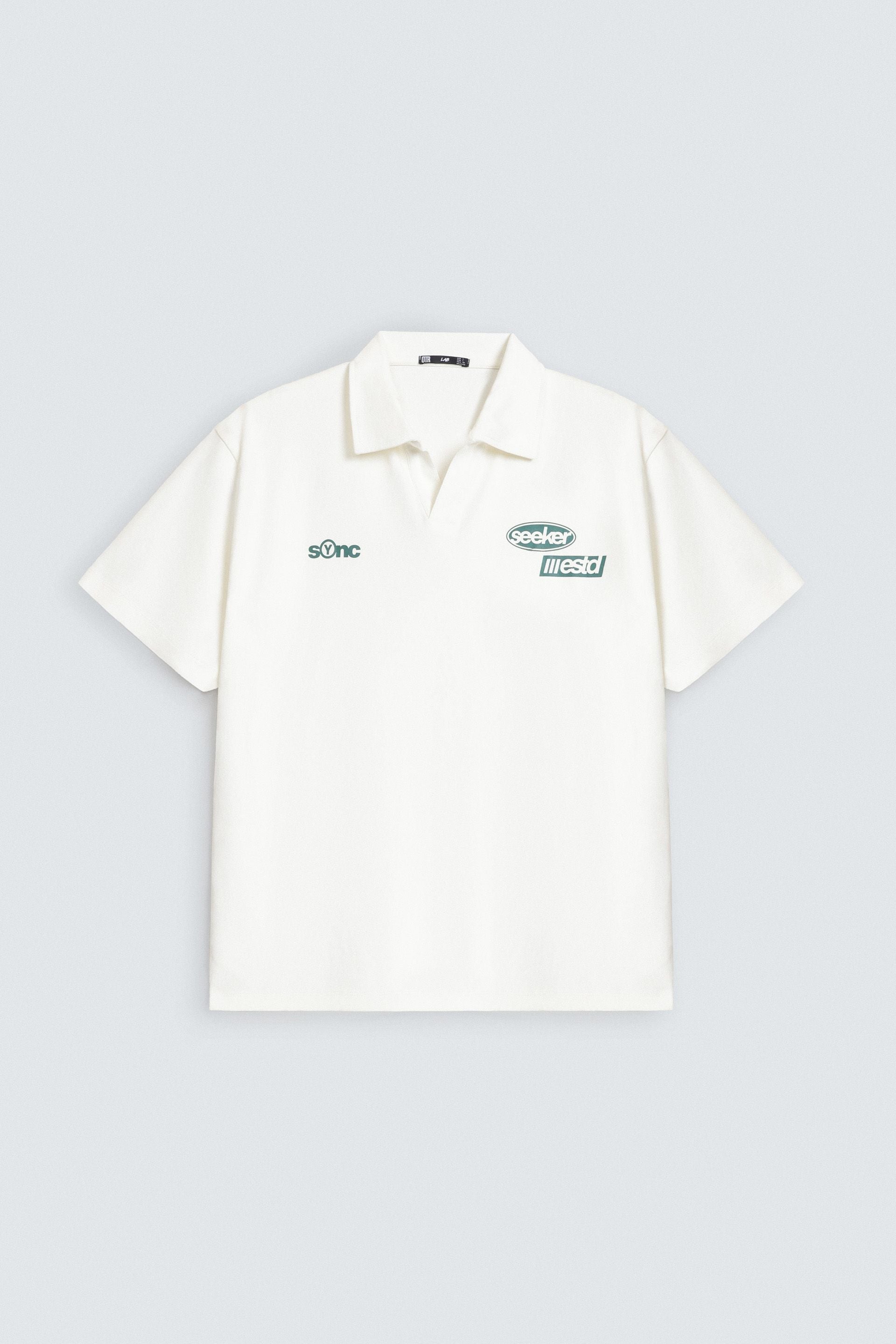 Slogan Print Polo Shirt