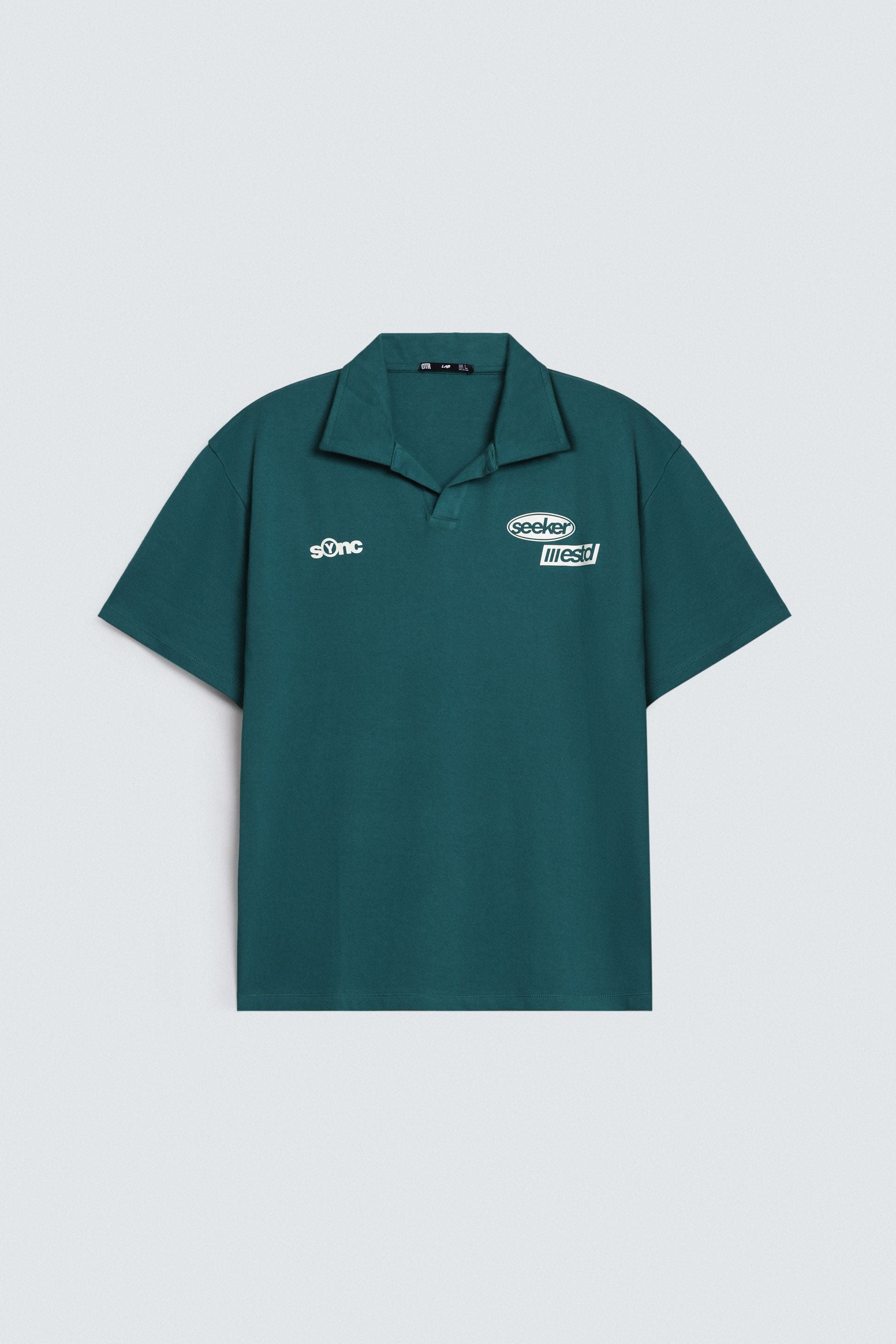Slogan Print Polo Shirt