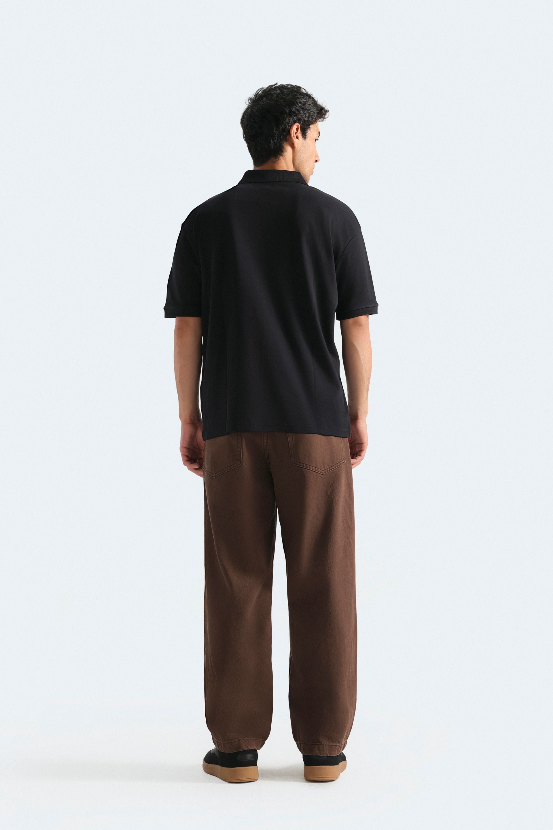 Quarter Zip-Up Polo Shirt