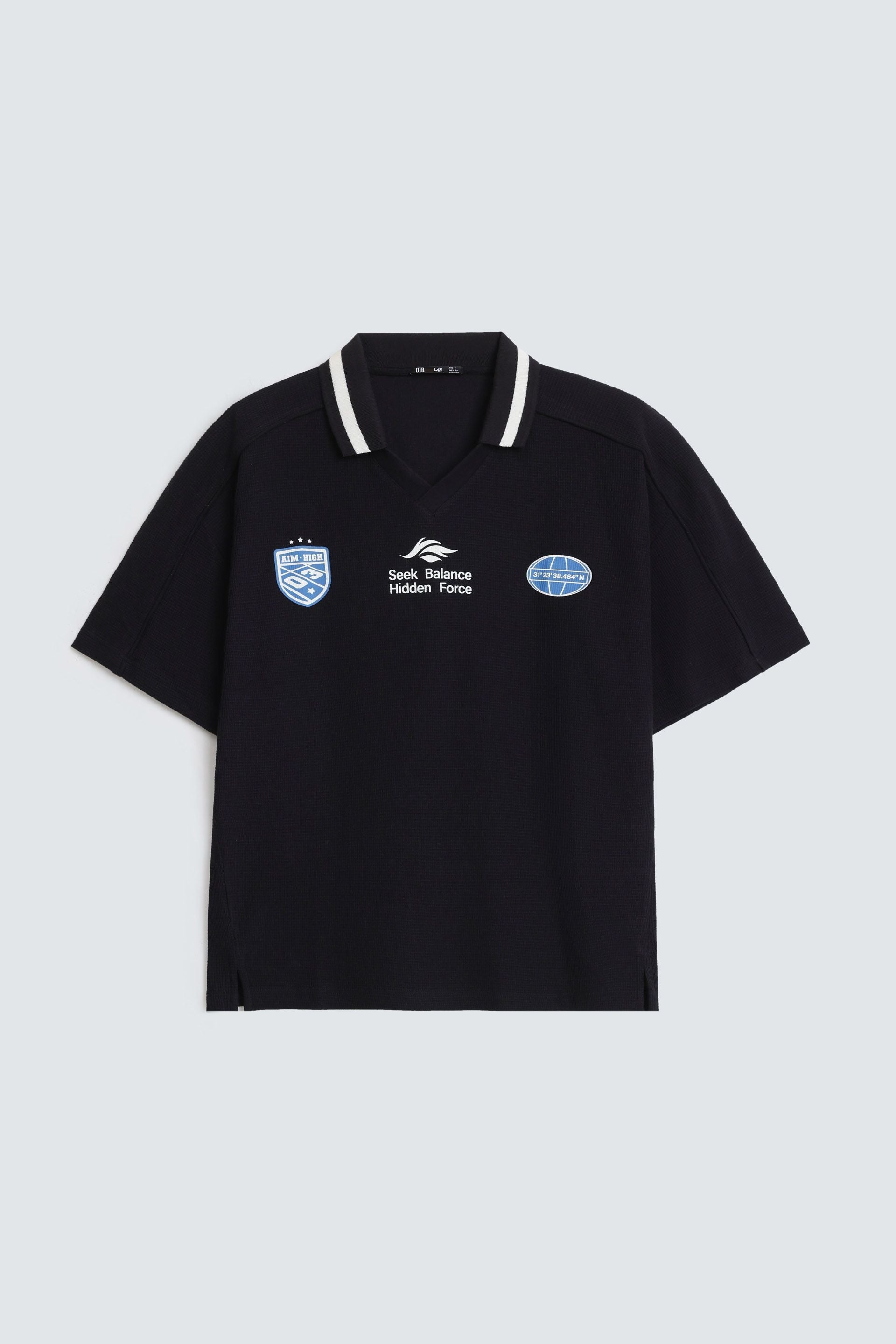 Slogan Print Polo Shirt