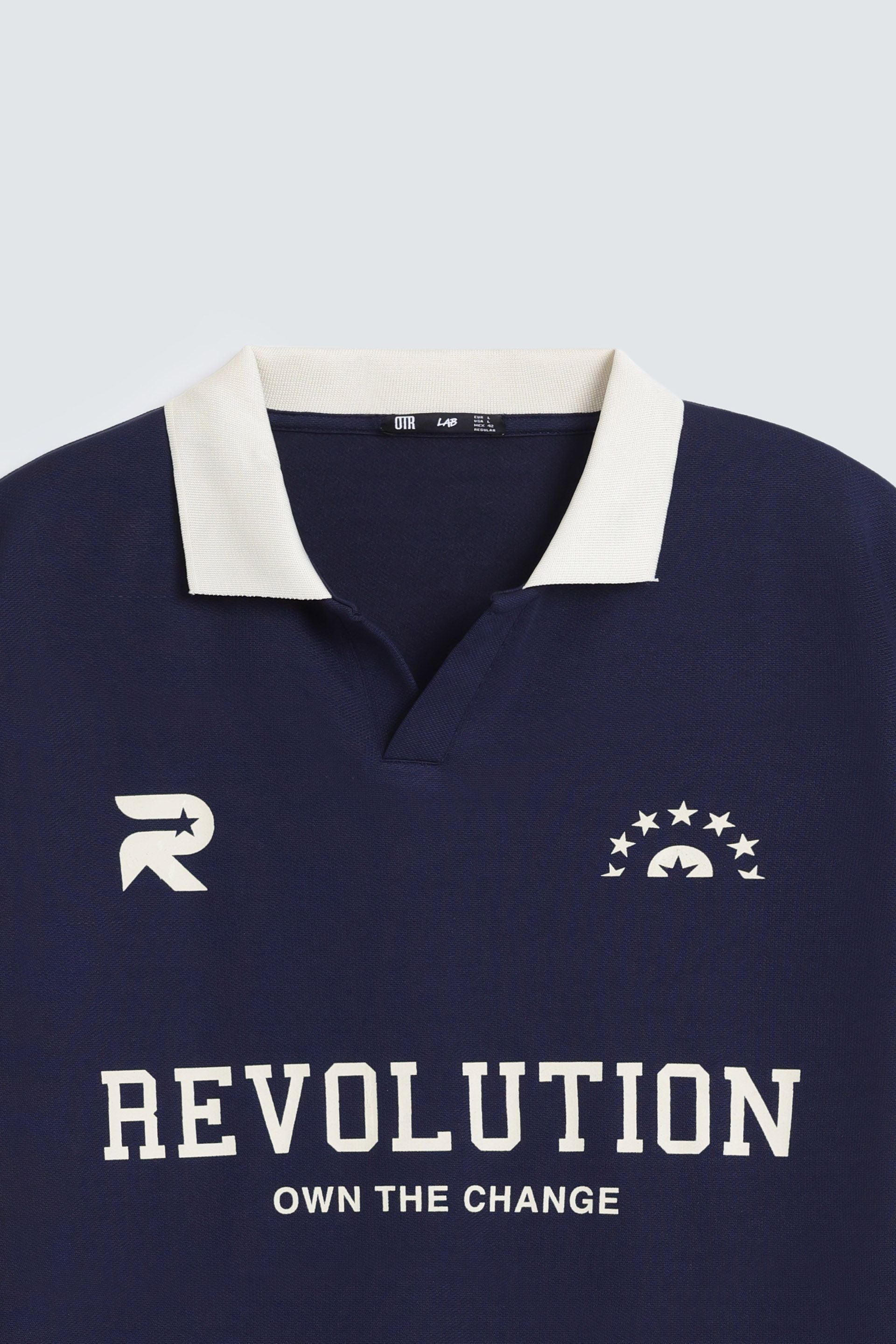 Slogan Print Polo Shirt