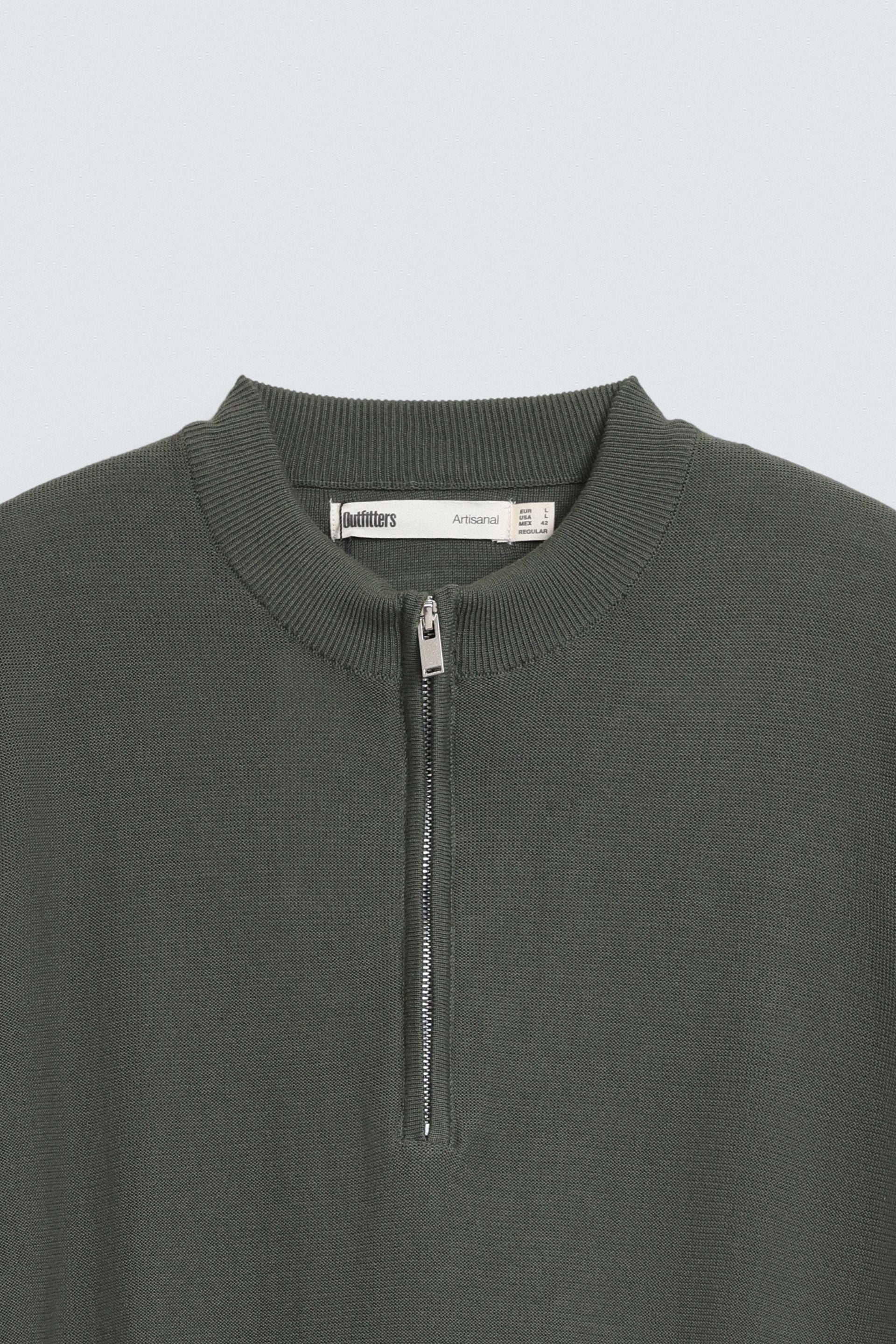 Quarter Zip-Up Polo Shirt