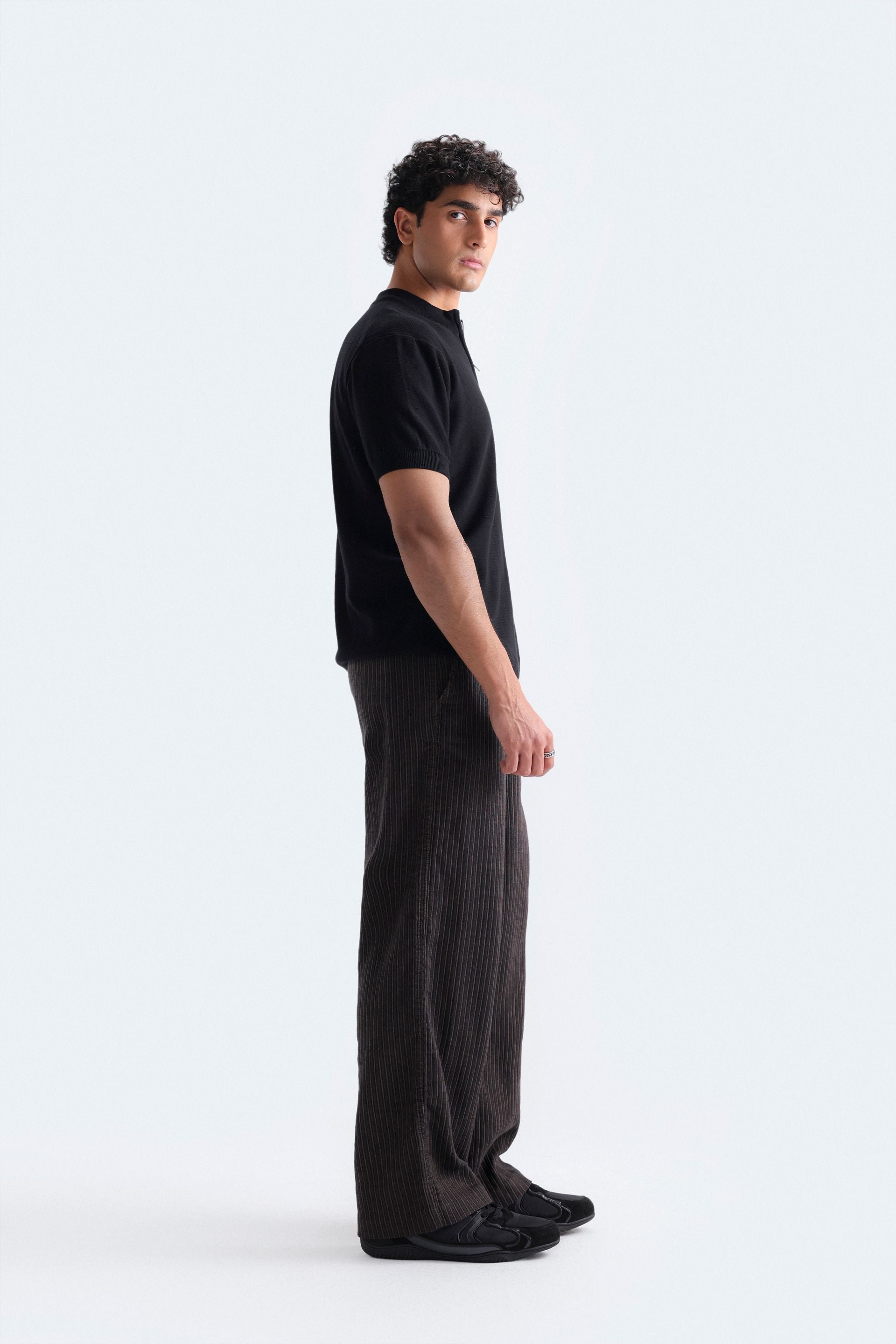 Quarter Zip-Up Polo Shirt