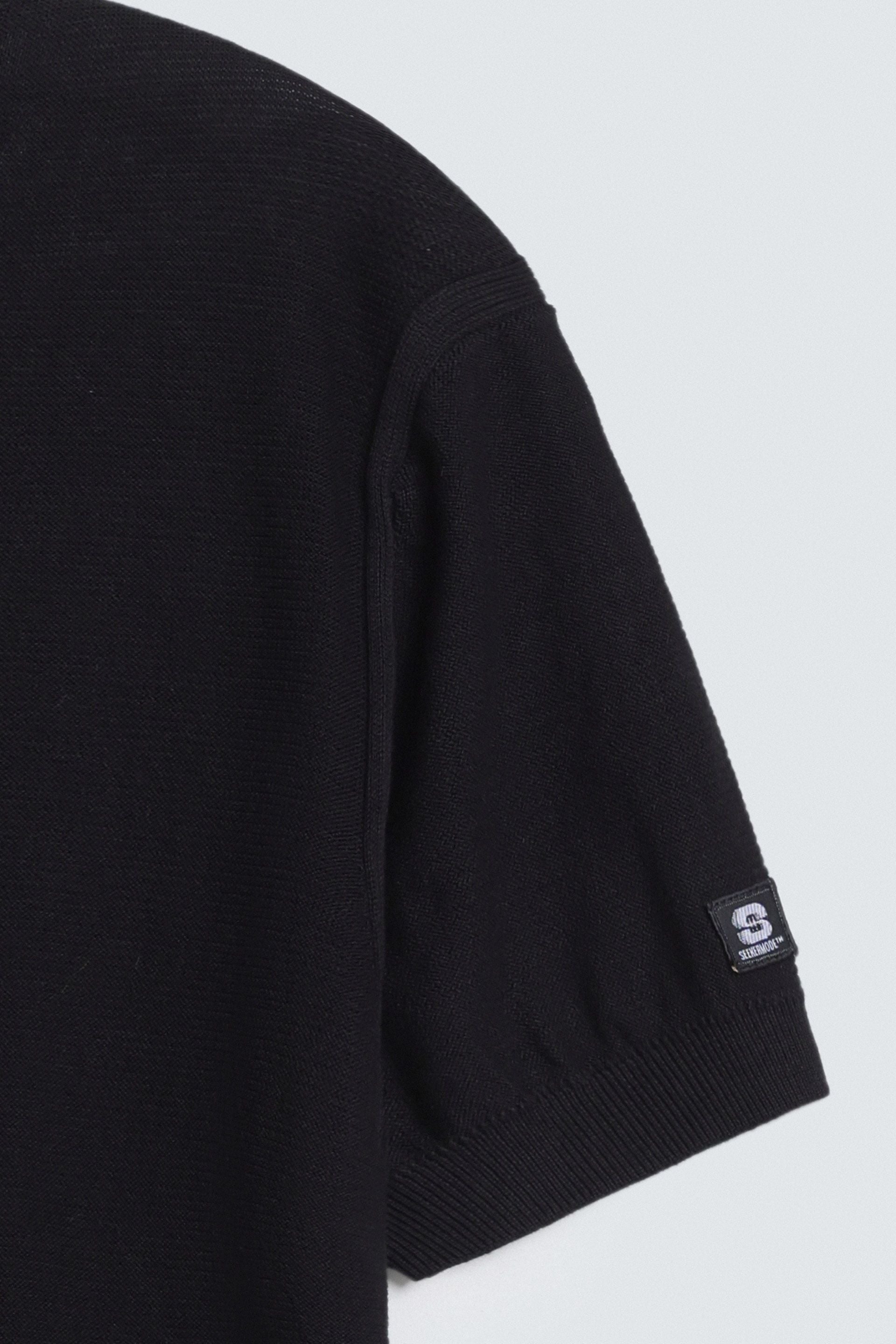 Quarter Zip-Up Polo Shirt