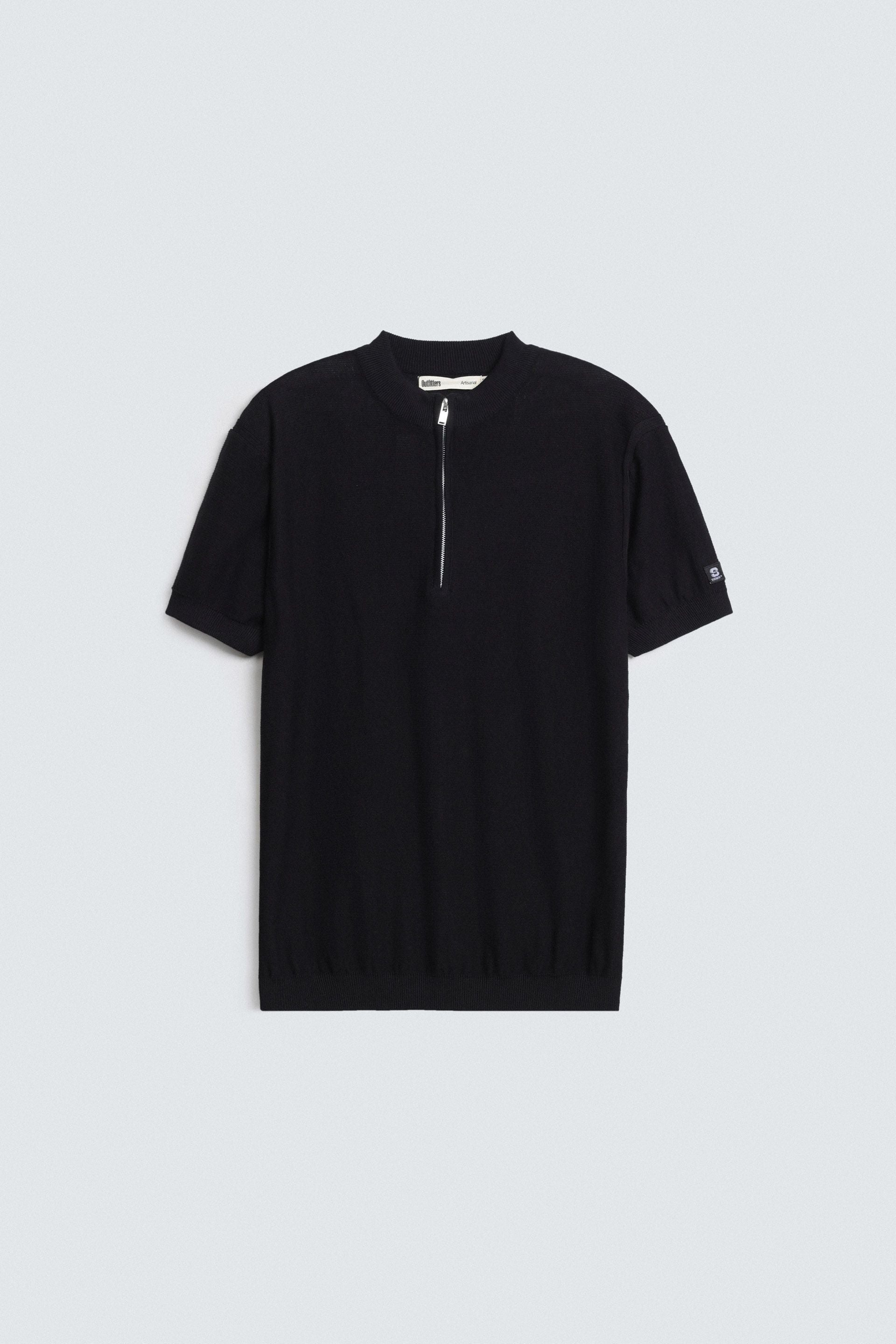 Quarter Zip-Up Polo Shirt
