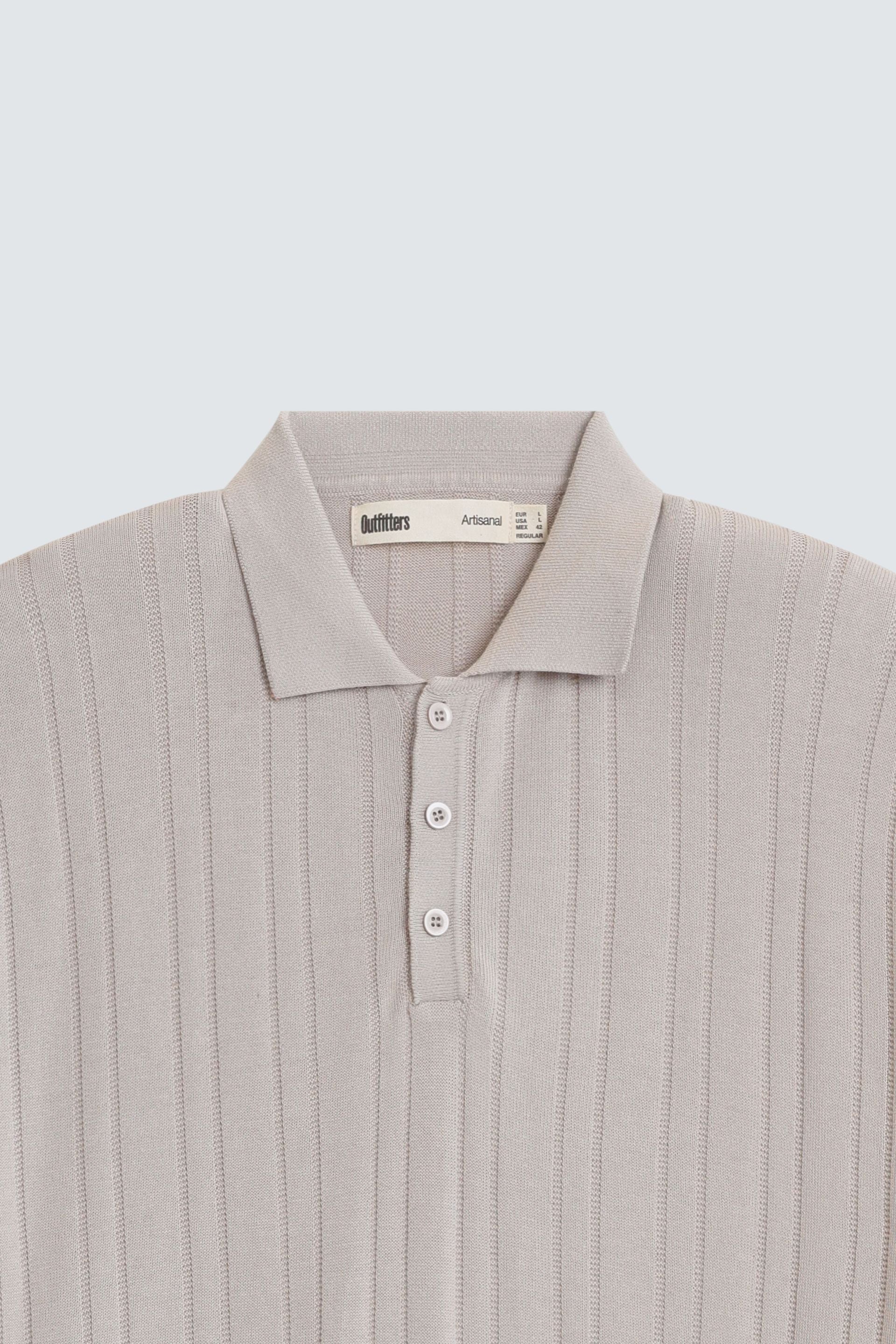 Striped Polo Shirt With Label Patch
