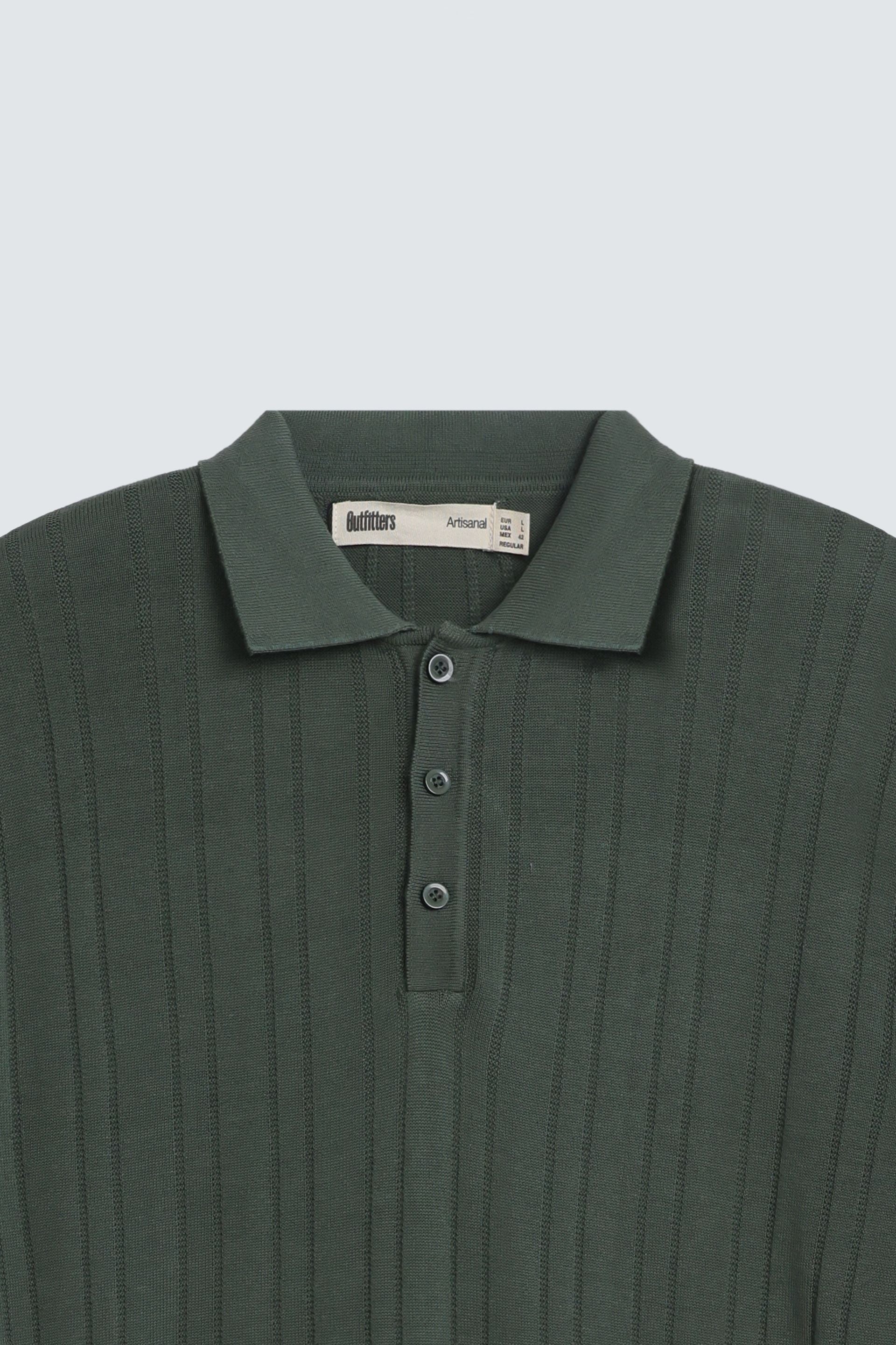 Striped Polo Shirt With Label Patch