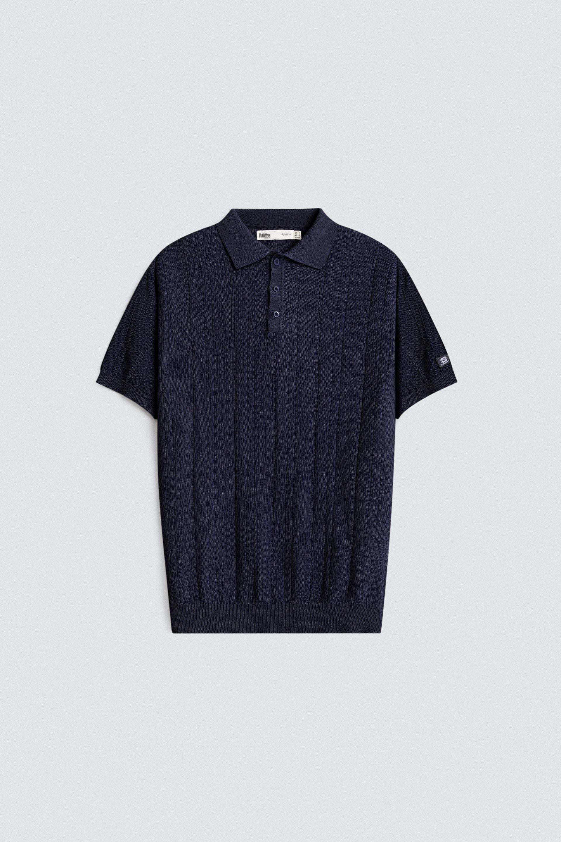 Textured Knit Polo Shirt