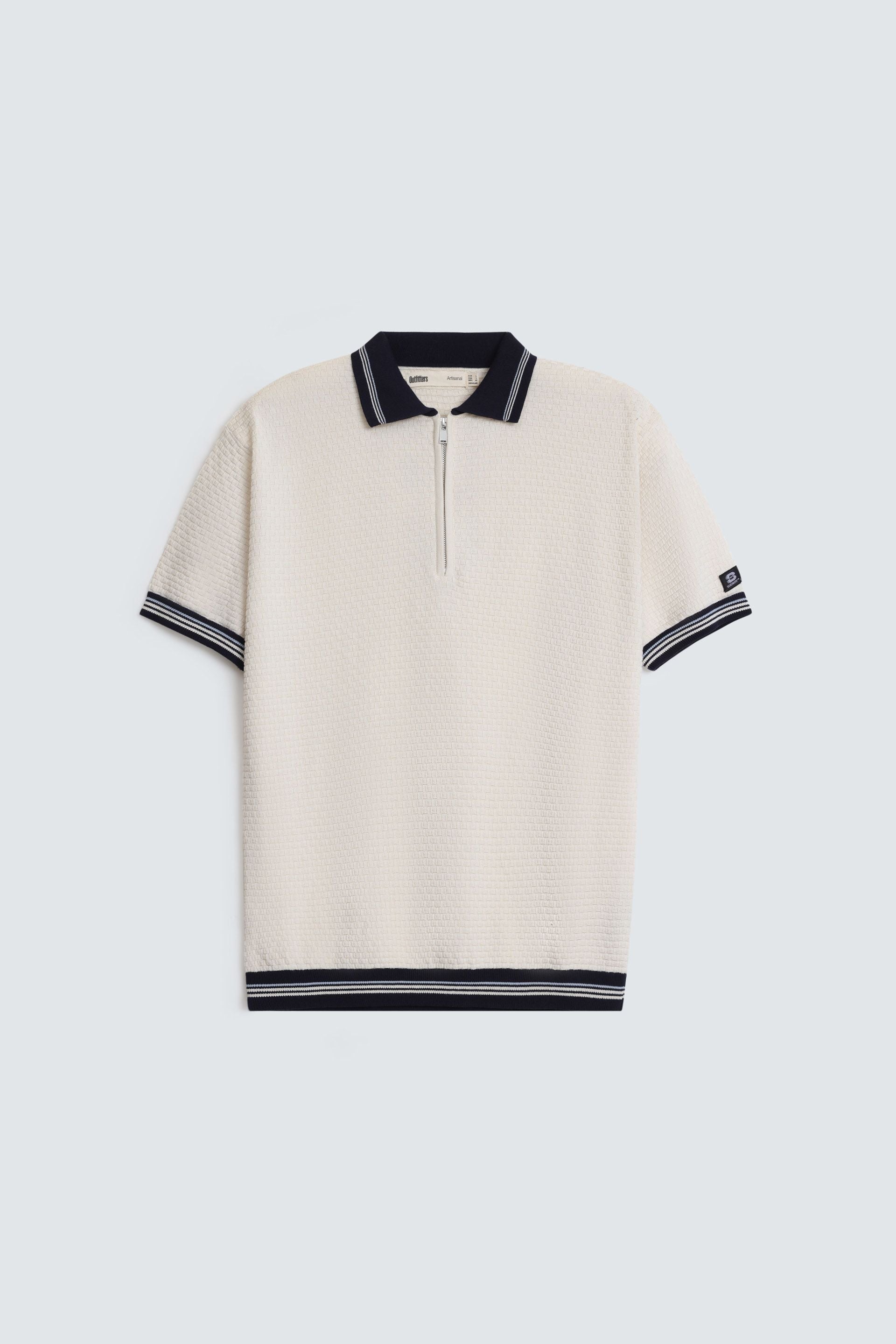 Quarter Zip Up Polo Shirt