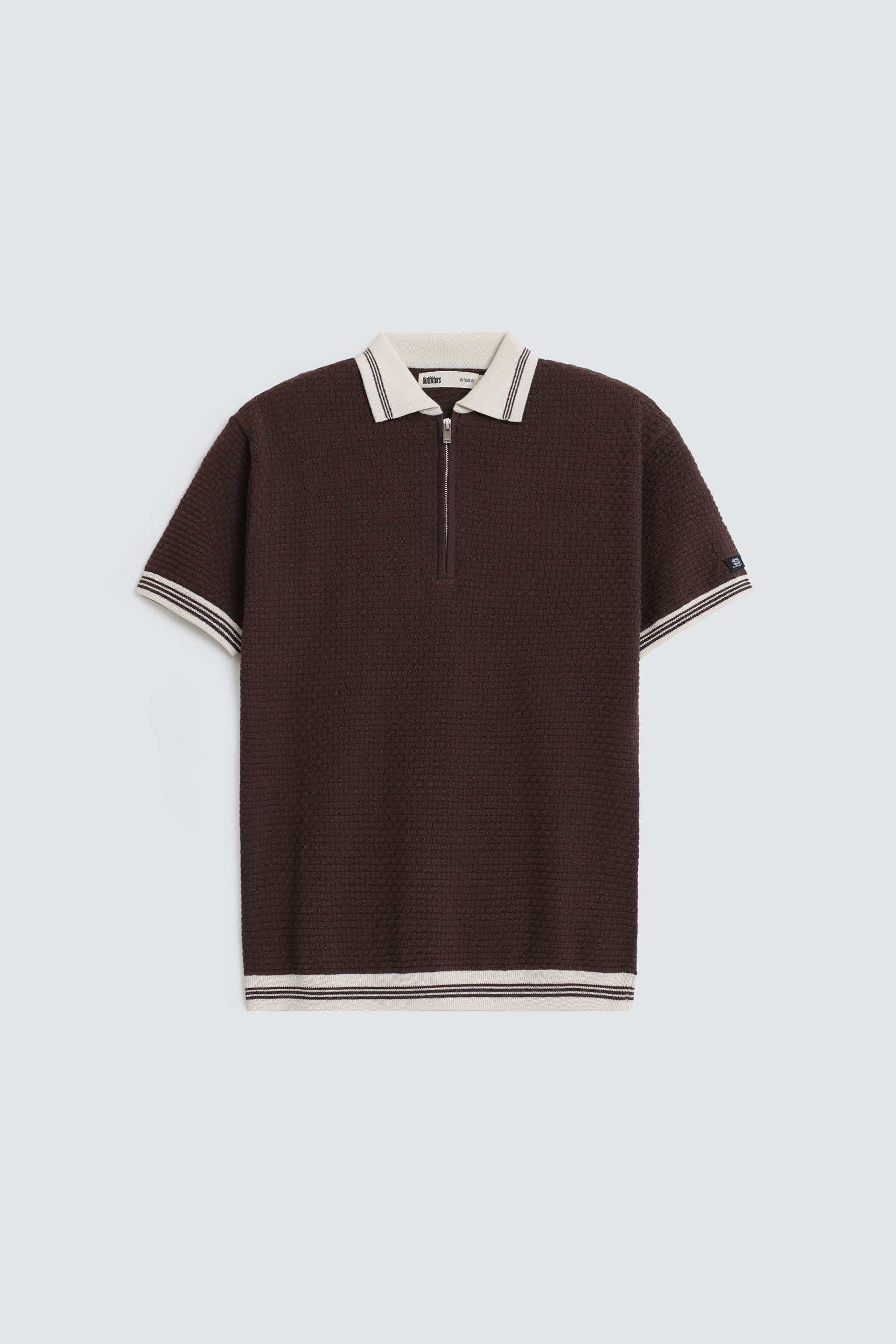 Quarter Zip Up Polo Shirt