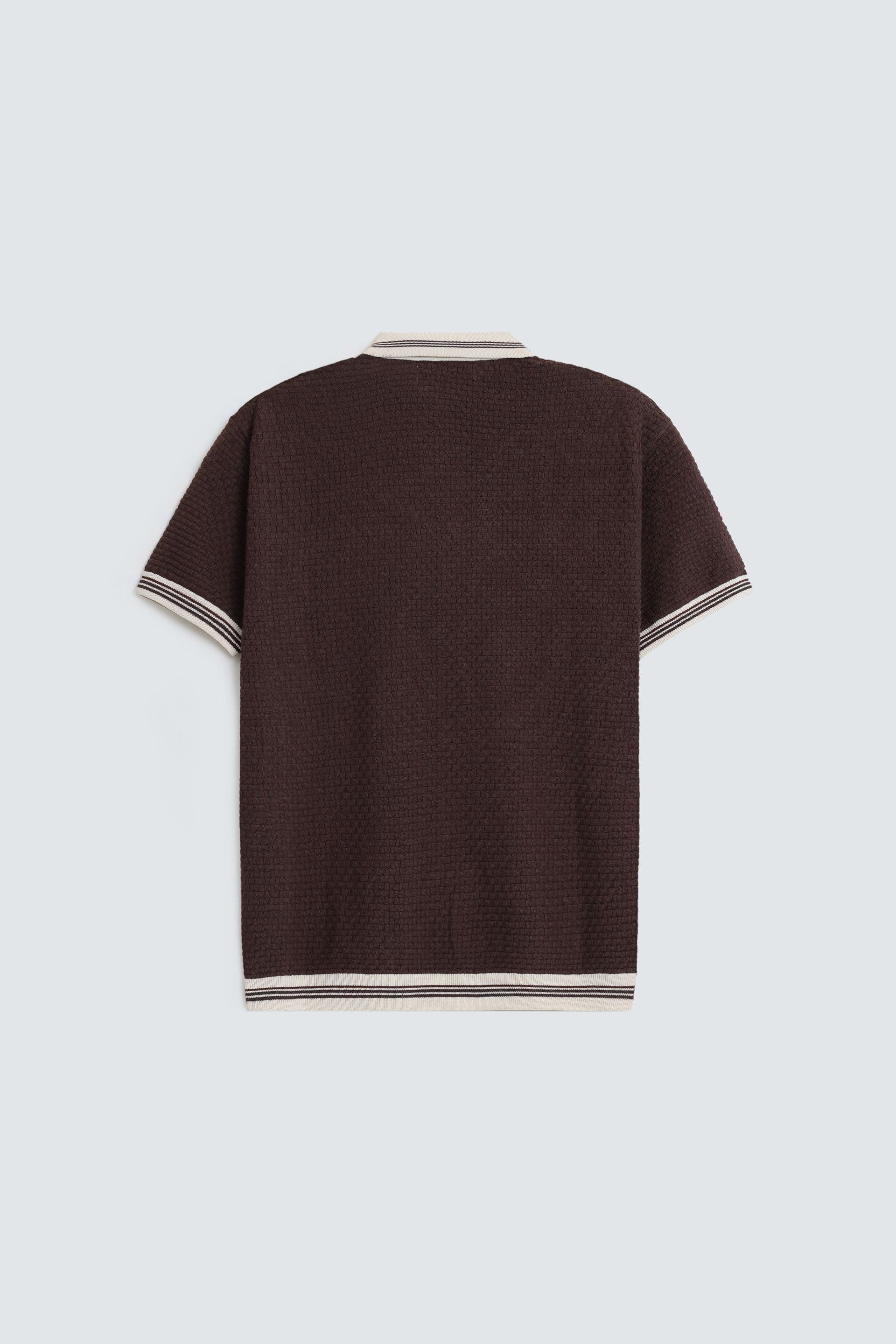 Quarter Zip Up Polo Shirt