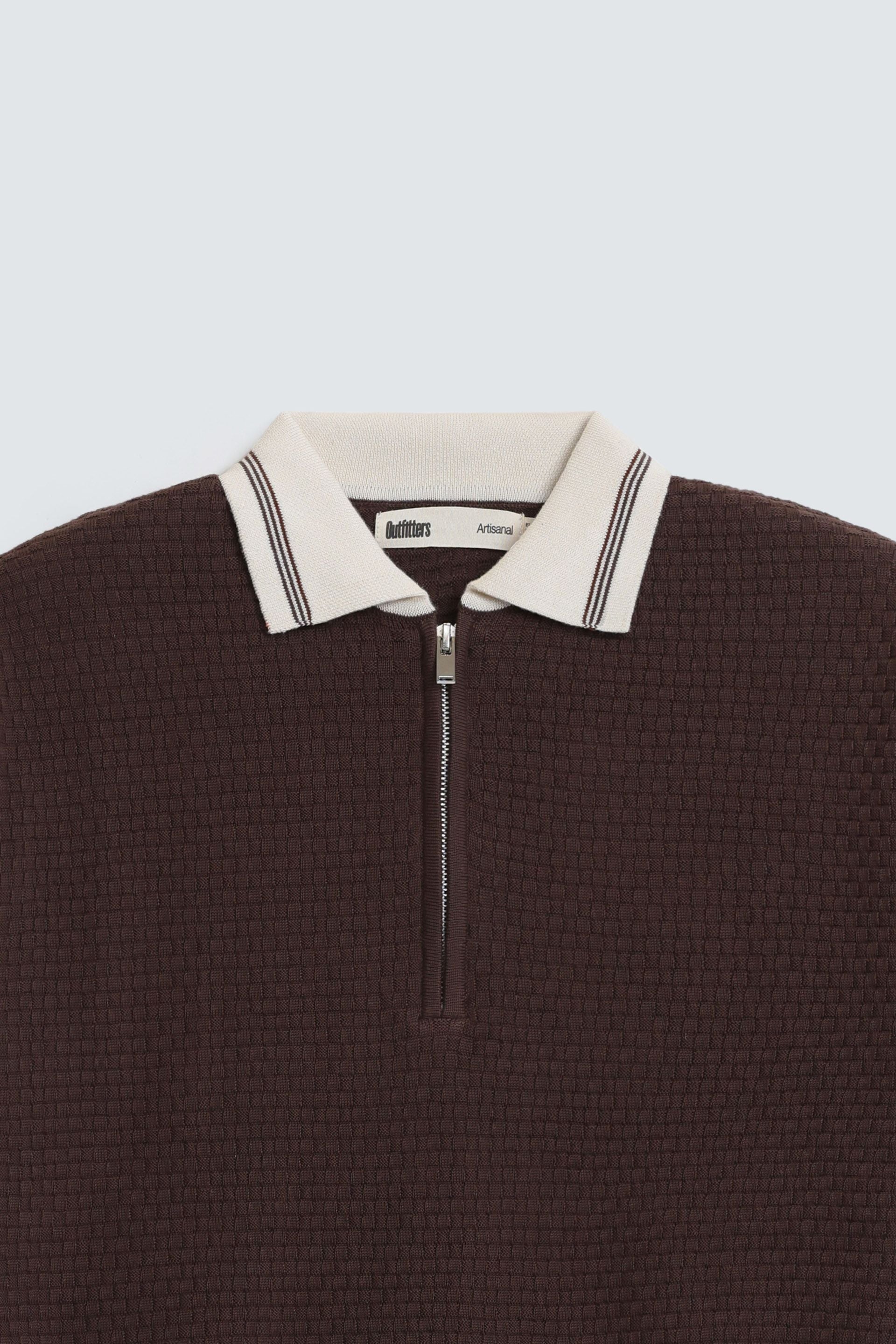 Quarter Zip Up Polo Shirt