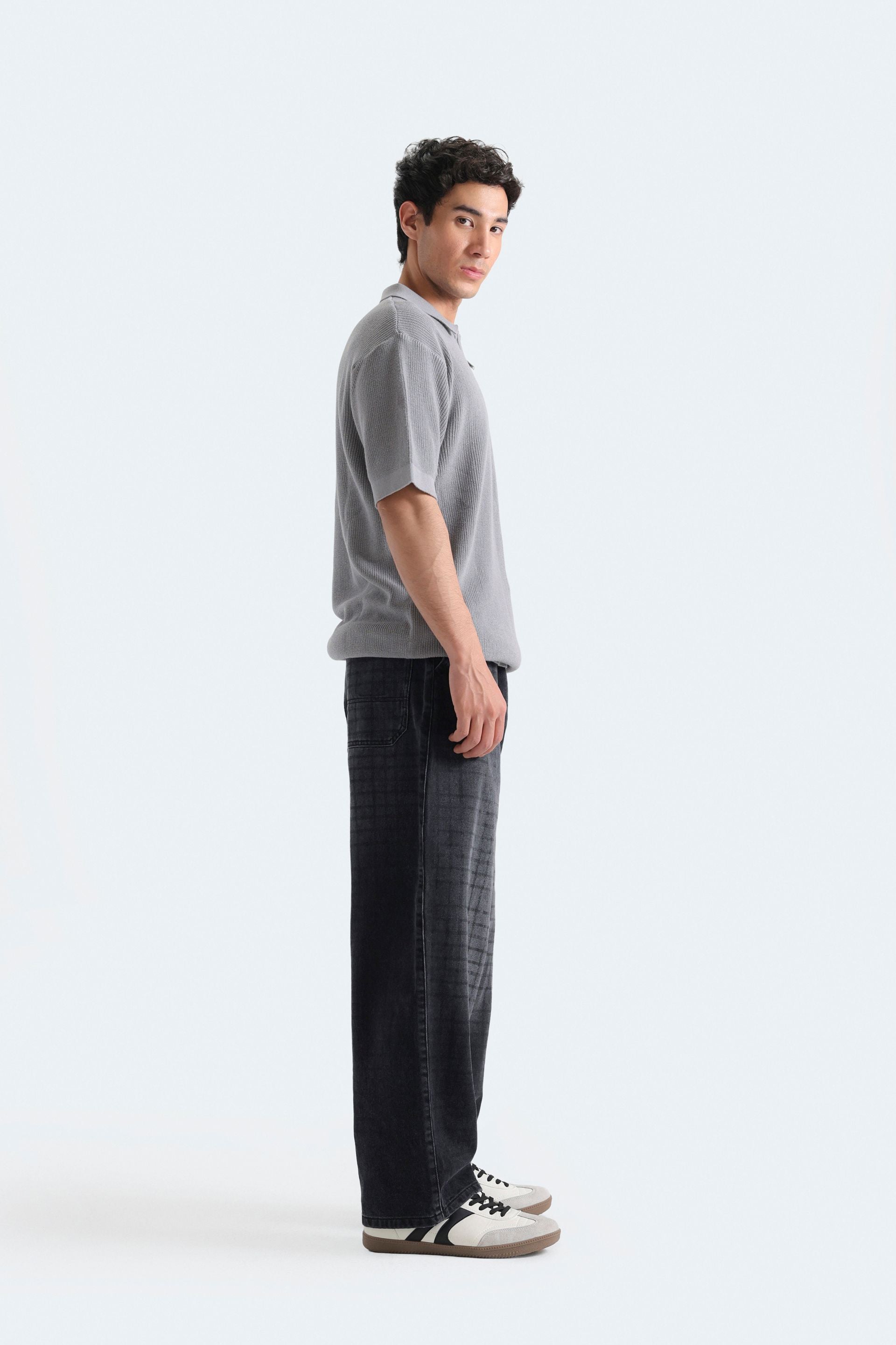 Quarter Zip-Up Polo Shirt