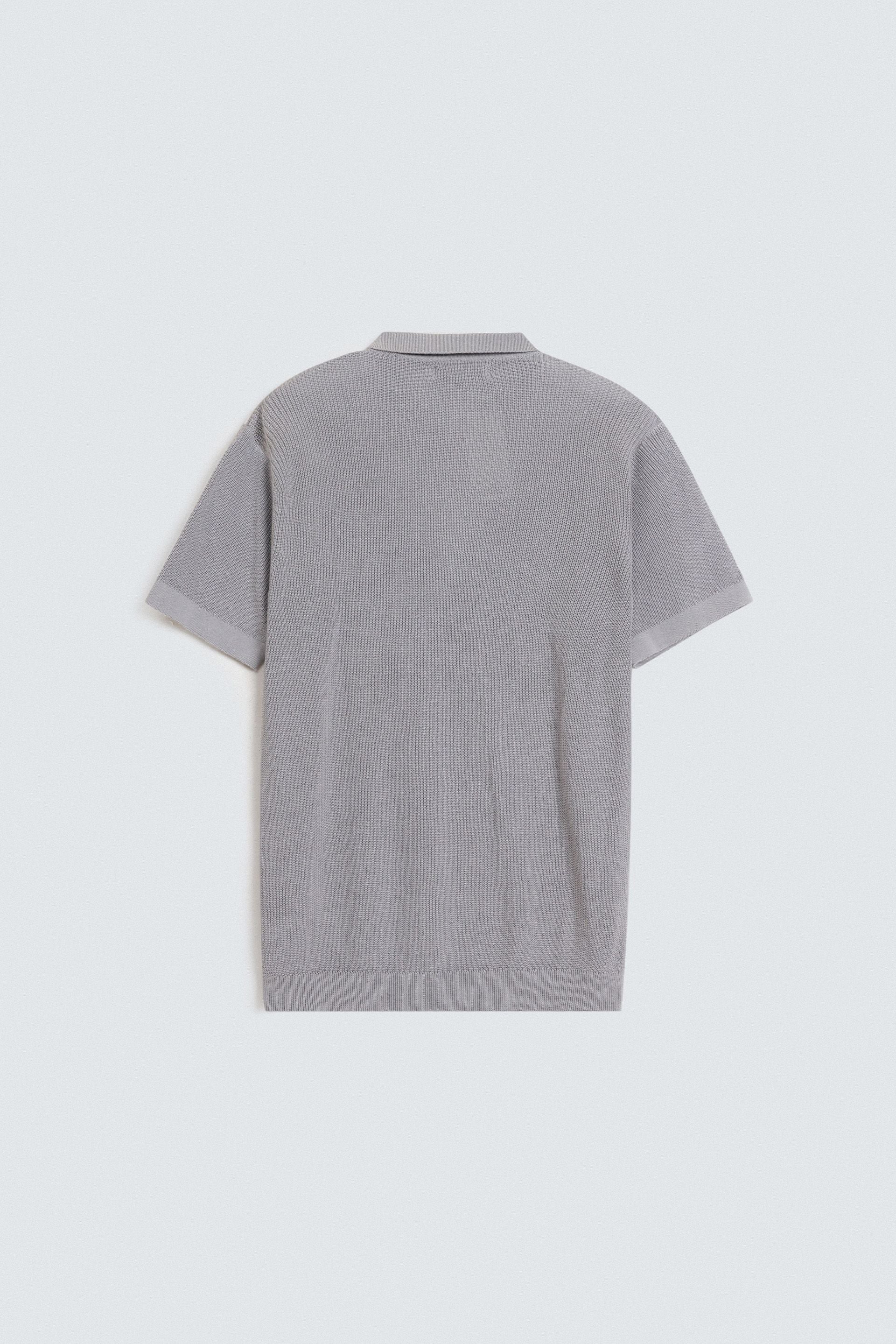 Quarter Zip-Up Polo Shirt