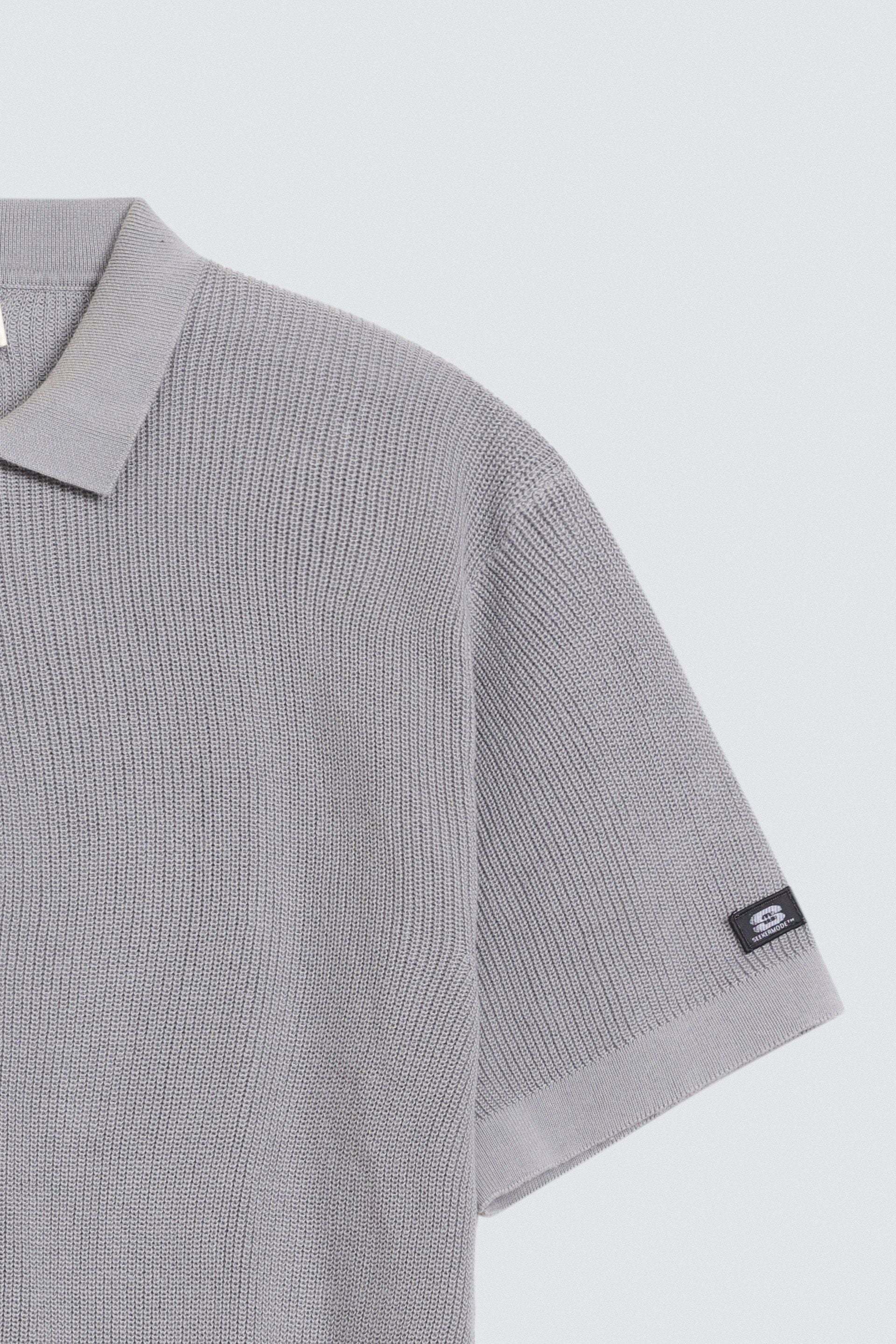 Quarter Zip-Up Polo Shirt