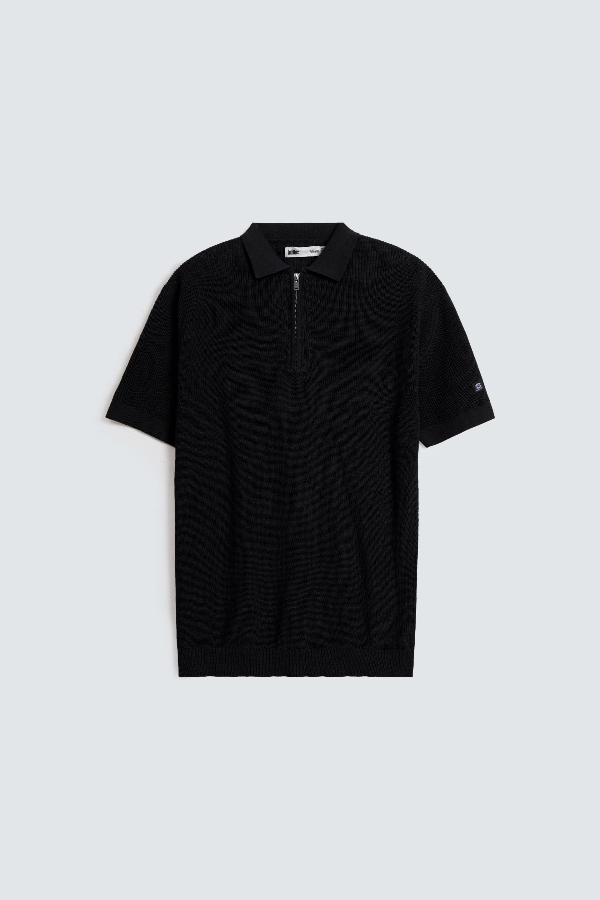 Quarter Zip-Up Polo Shirt