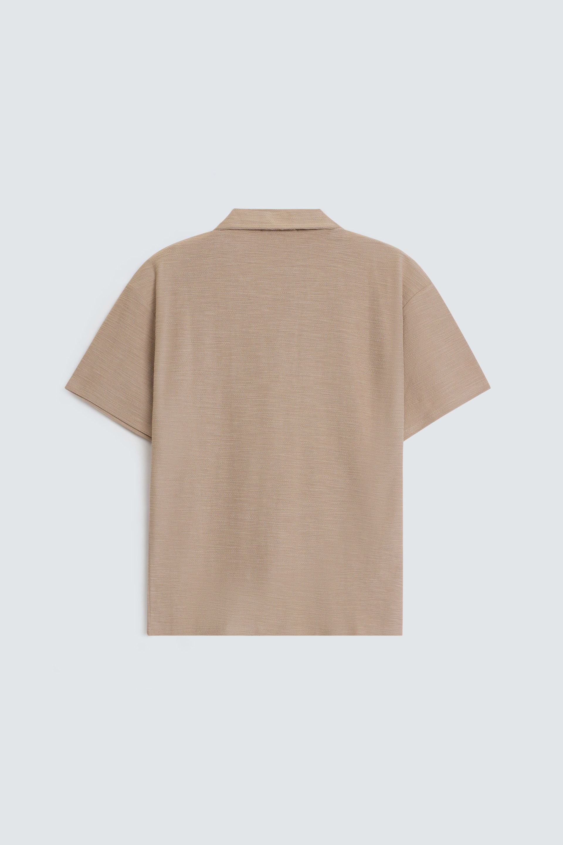 Textured Embroidered Polo Shirt