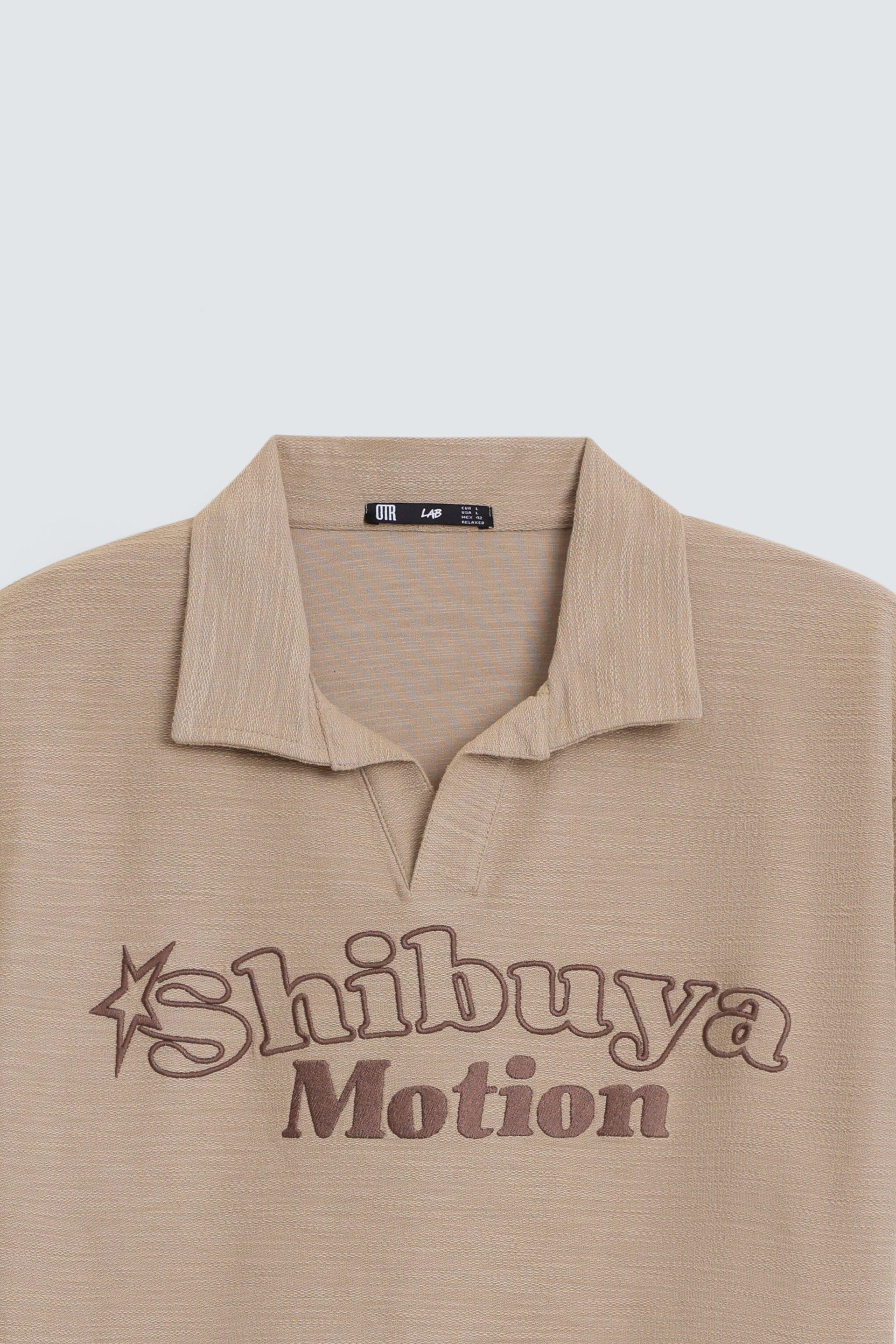 Textured Embroidered Polo Shirt