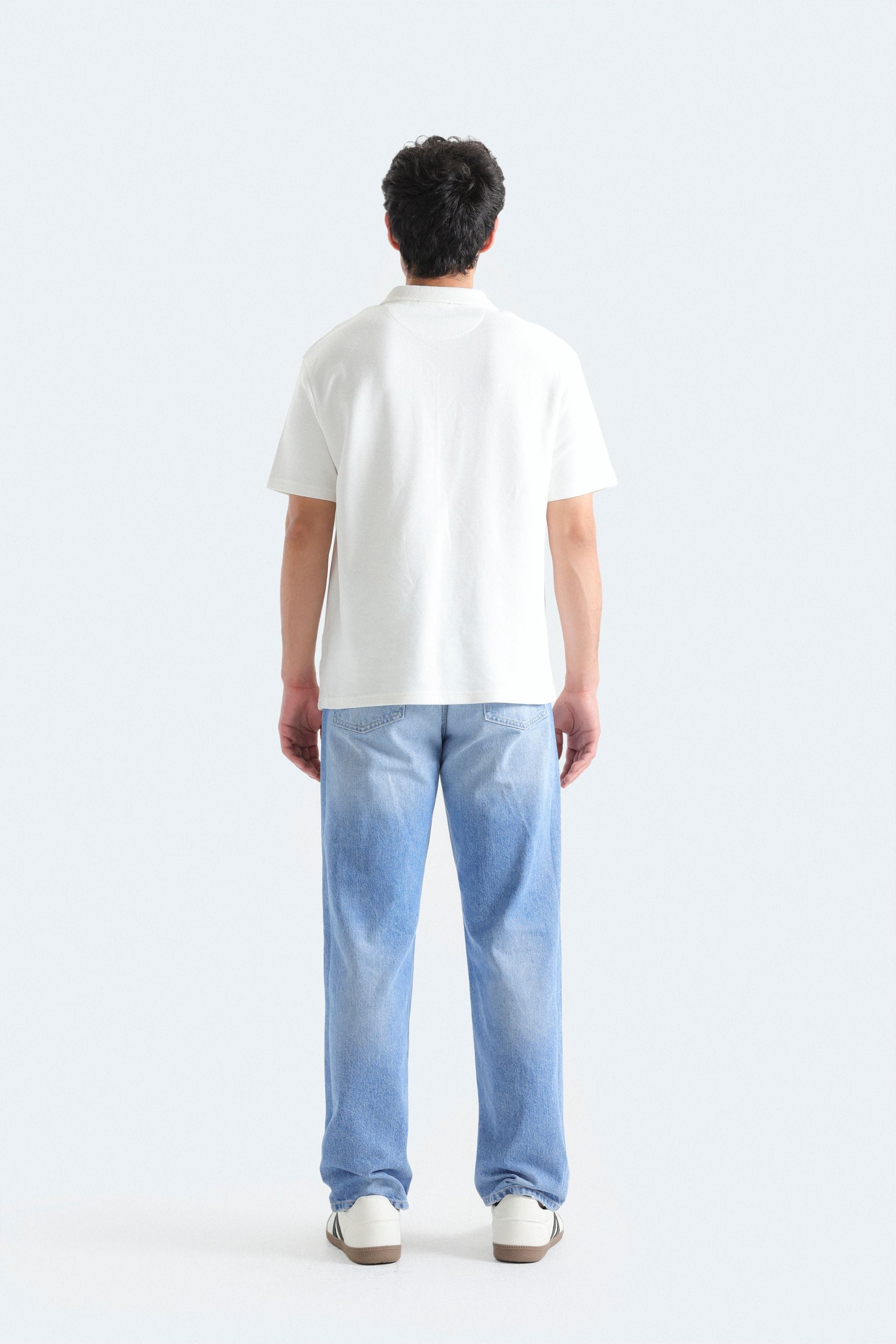 Quarter Zip-Up Polo Shirt