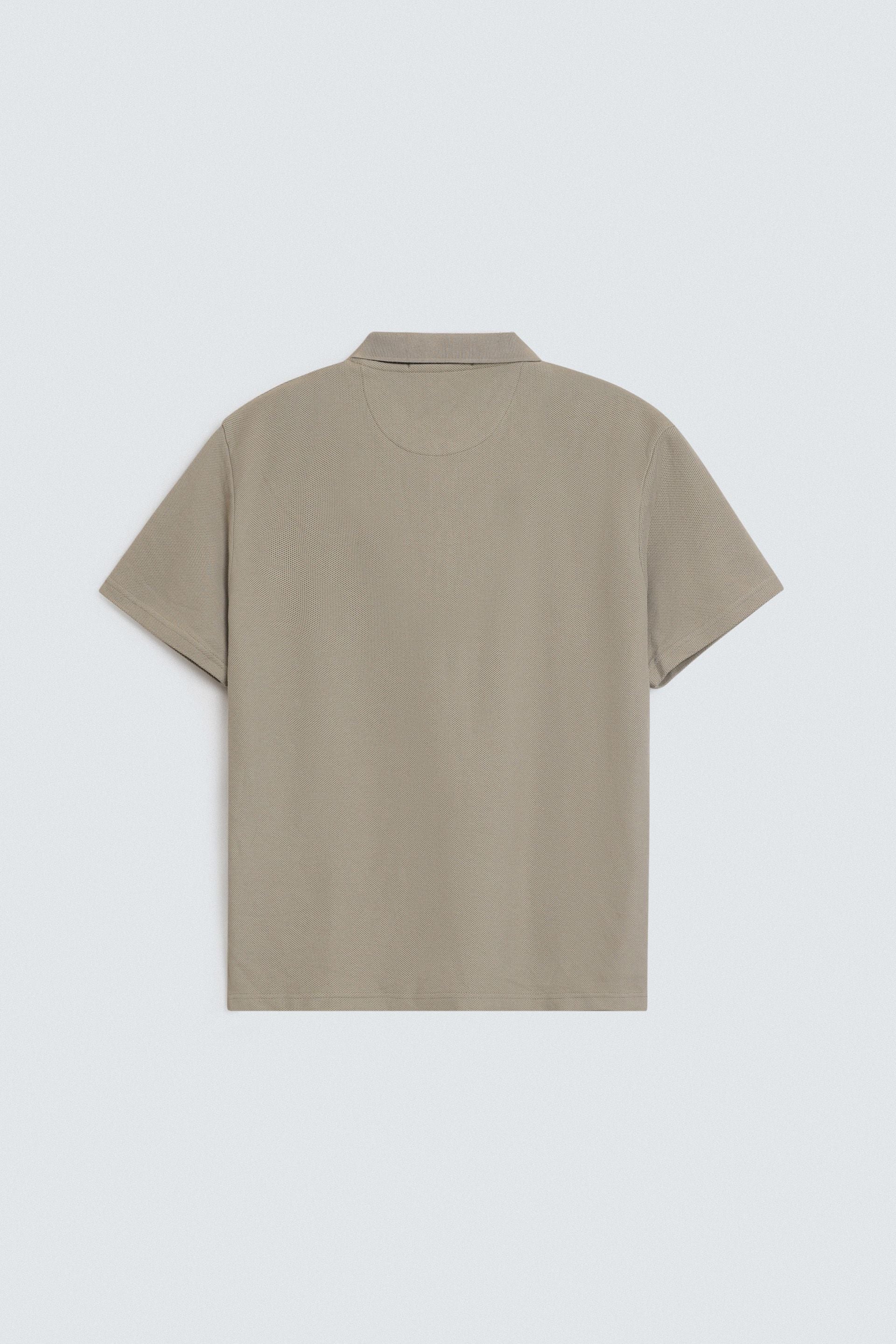 Quarter Zip-Up Polo Shirt