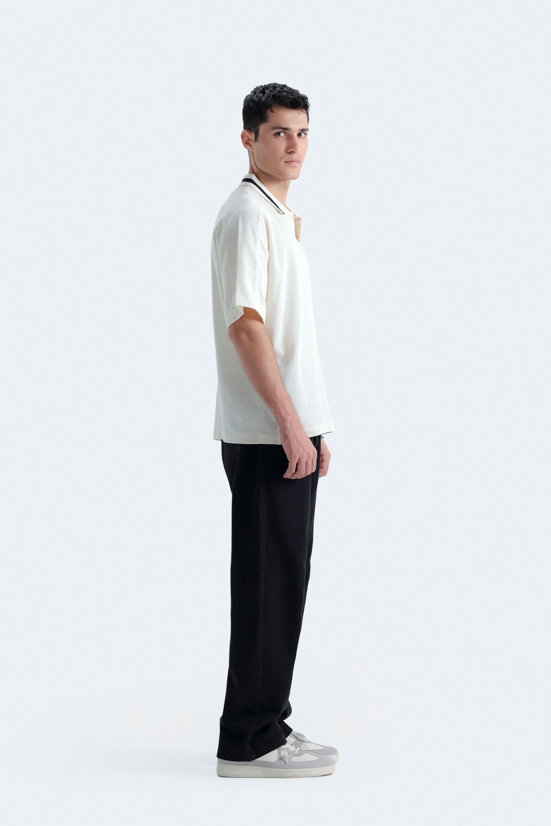 Slogan Print Polo Shirt