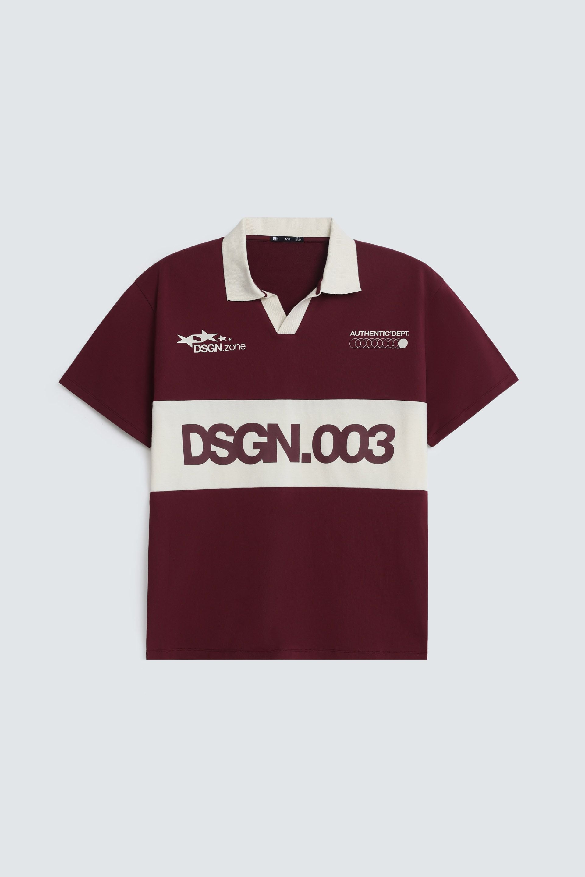 Slogan Print Polo Shirt