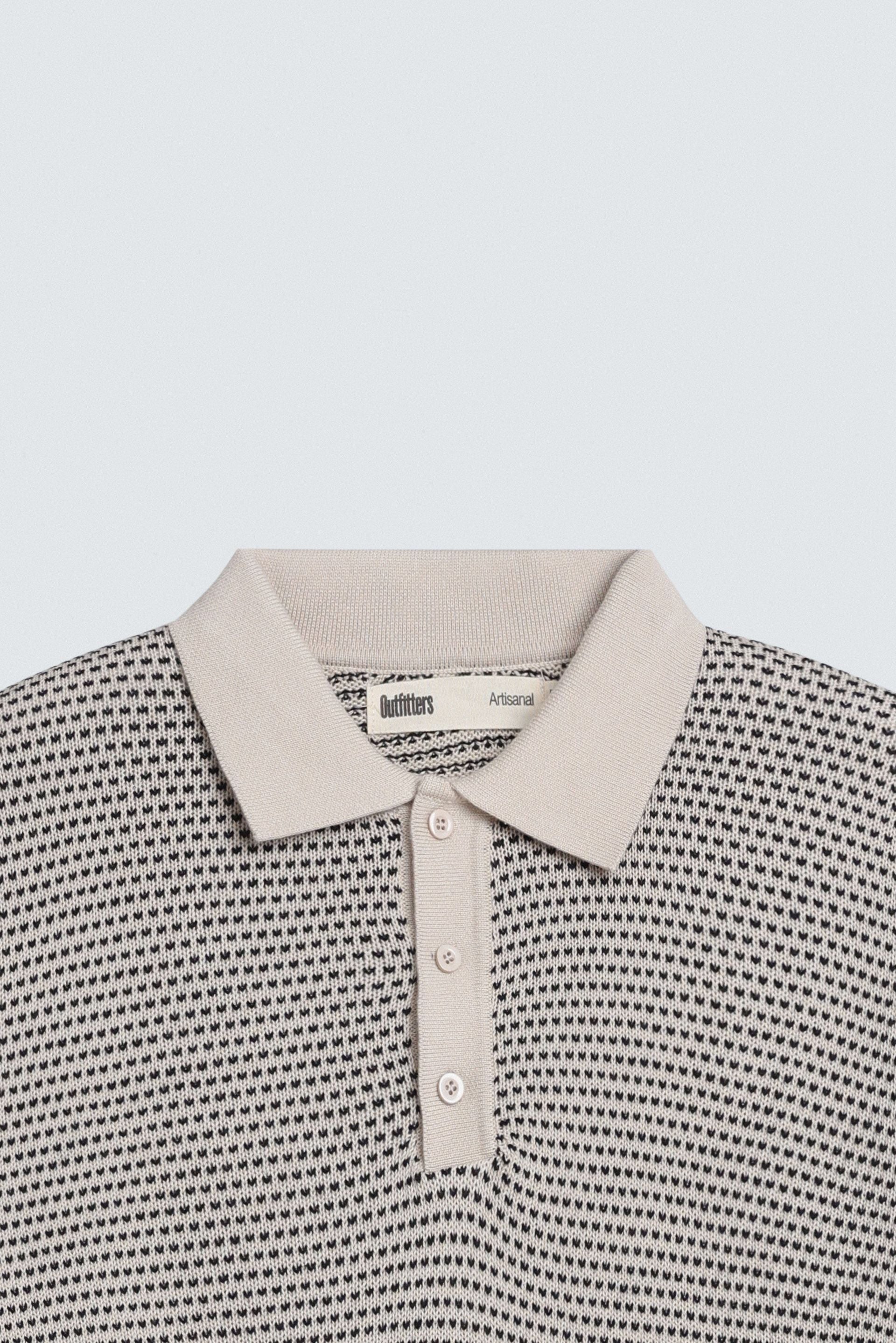 Textured Knit Polo Shirt
