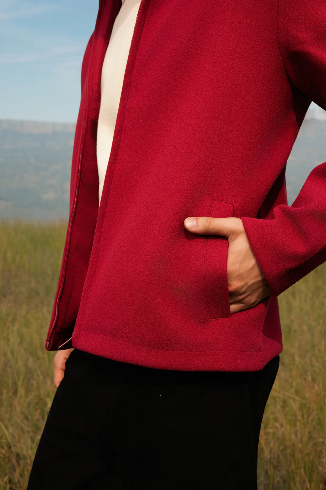 Felted Jacket – Wine