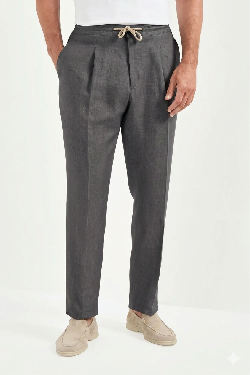 Graue Drawstring-Hose