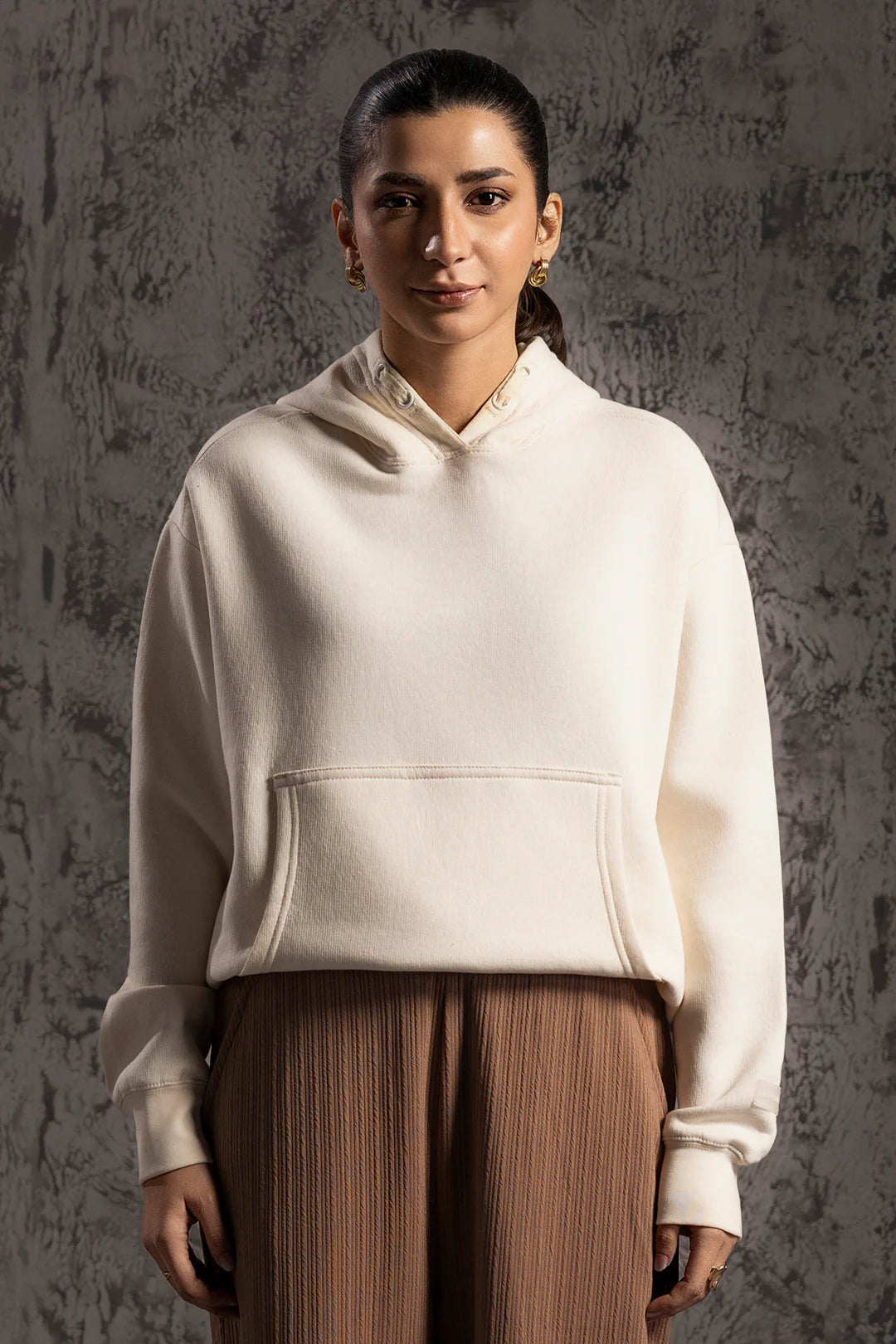 Graphic Hoodie – Beige