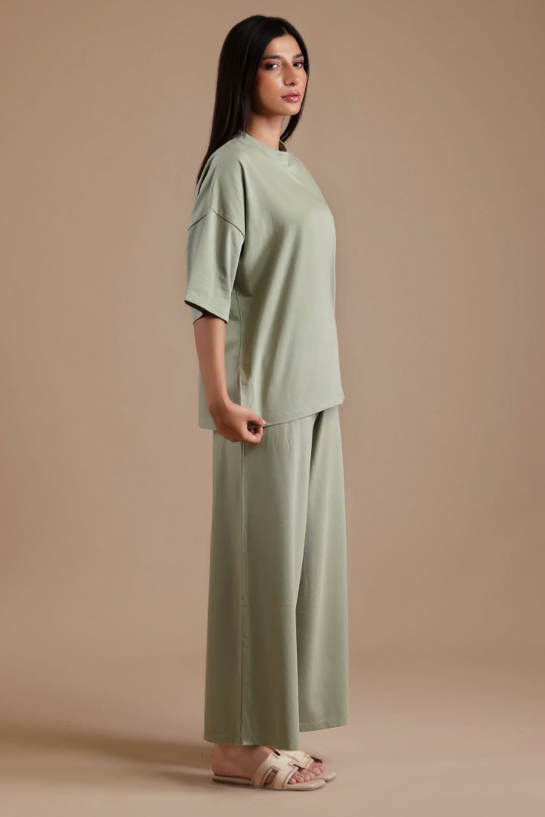 Co-Ord Set Shirt – Sage Green