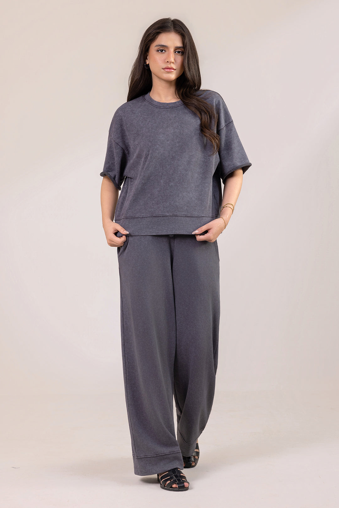 Co-Ord Set Shirt – Charcoal Grey